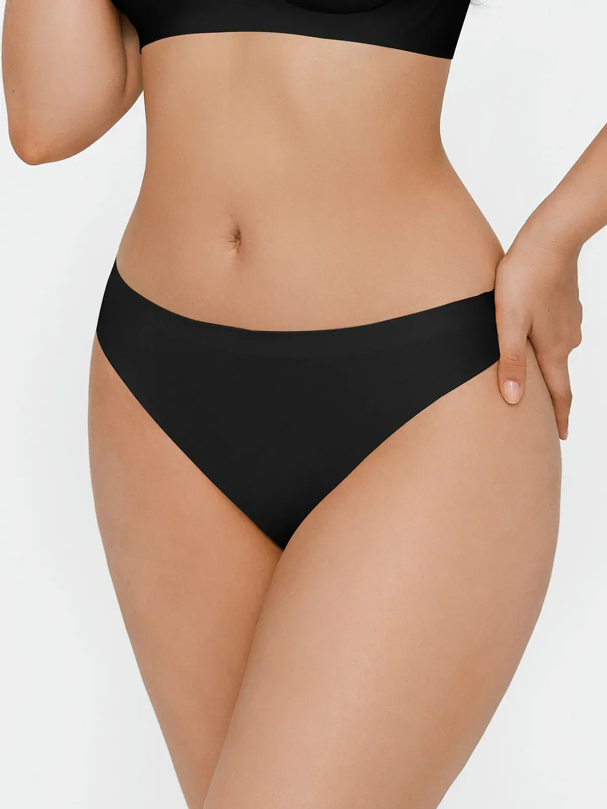 3-Pack Featherweight No-Show Thong Set - Image 3