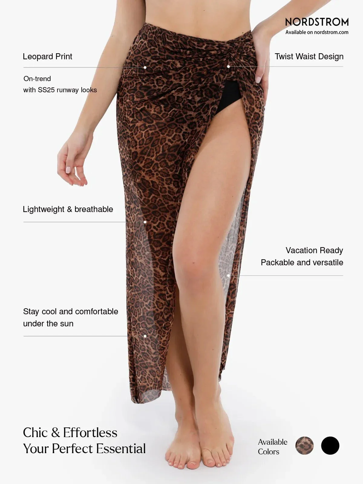 Bias Twist Mesh Sarong Coverup - Image 10