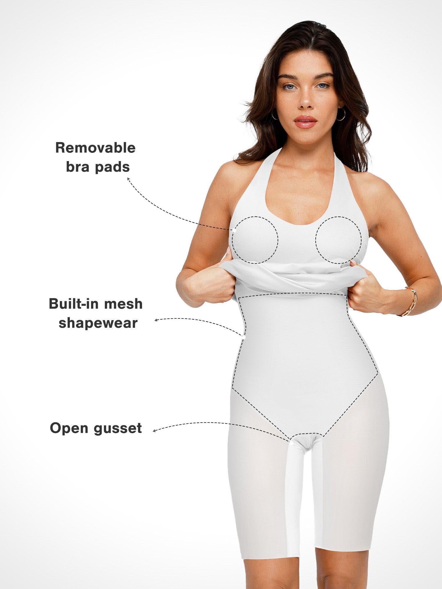 Shapewear Convertible Backless Halter Sculpting Midi Dress - Image 26