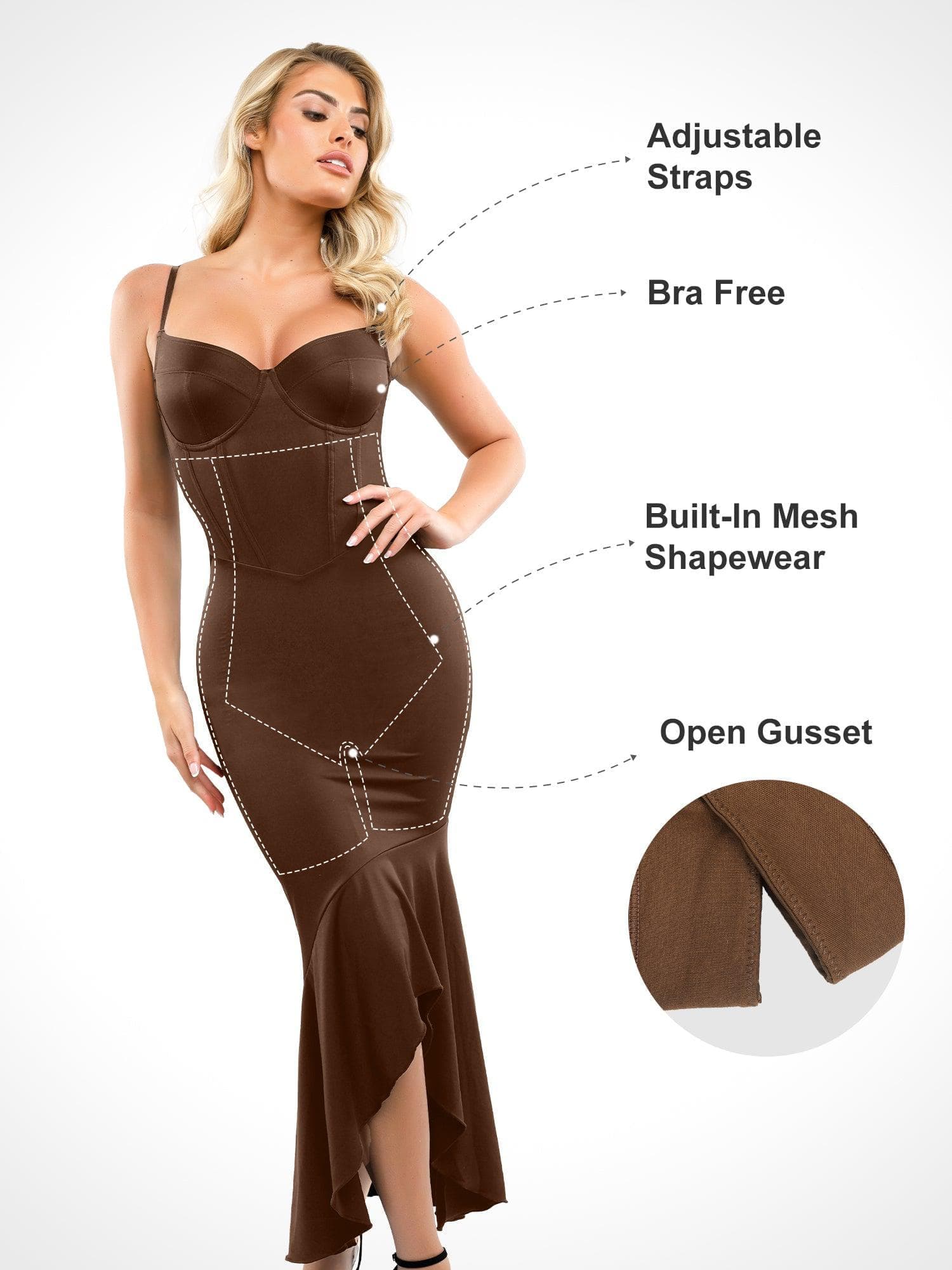 Shapewear Hourglass Corset Mermaid Maxi Dress - Image 10
