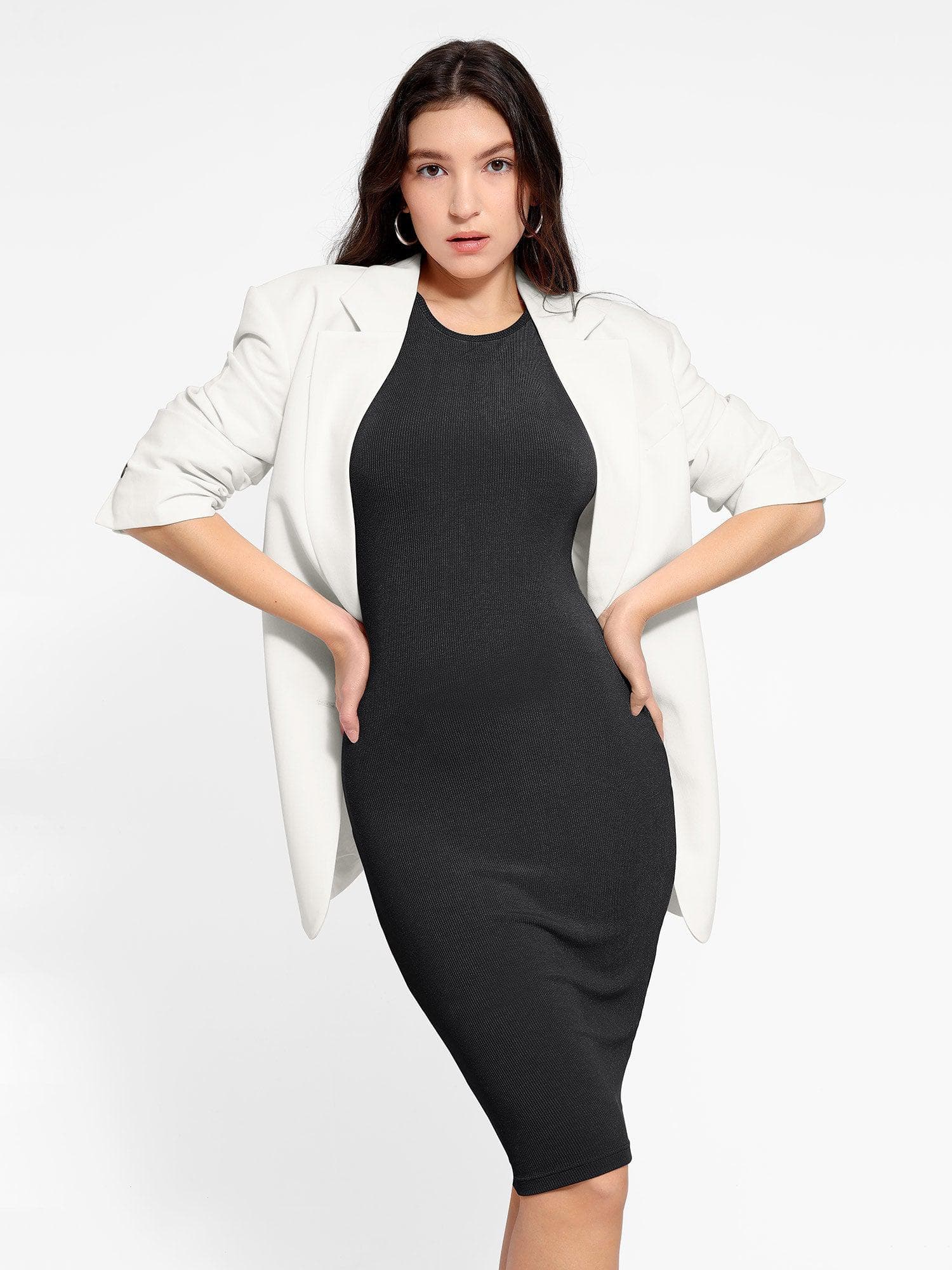 Shapewear Modal Tummy Control Midi Dress - Image 22
