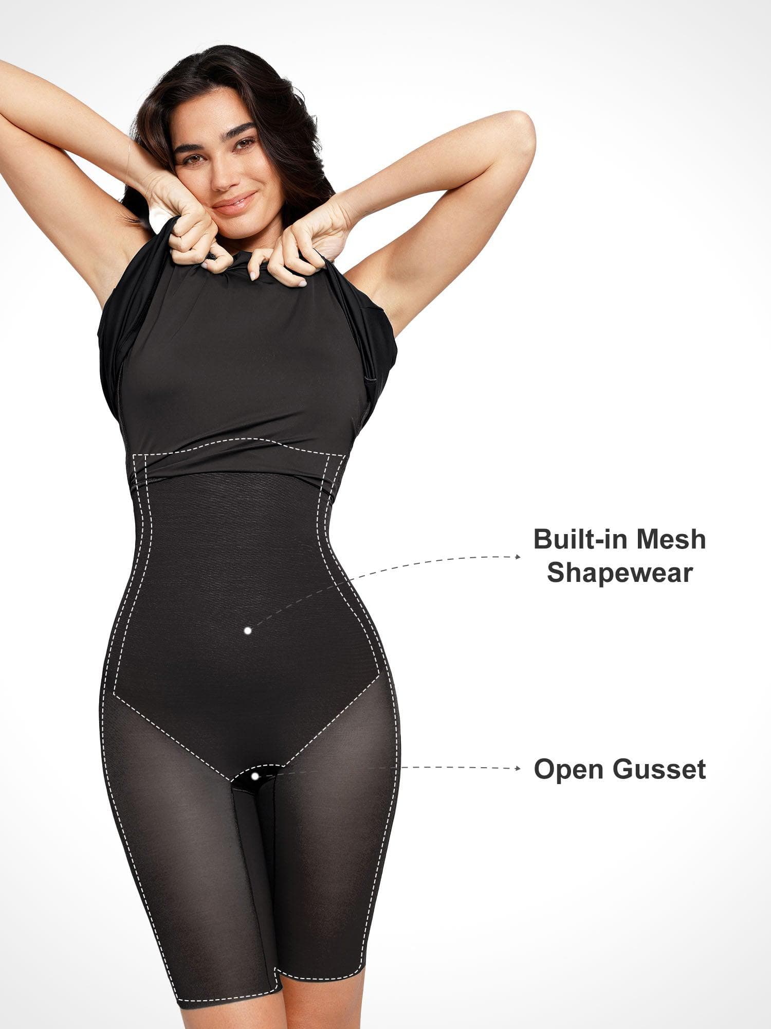 Shapewear Sculpting Backless Halter A-Line Midi Dress - Image 10