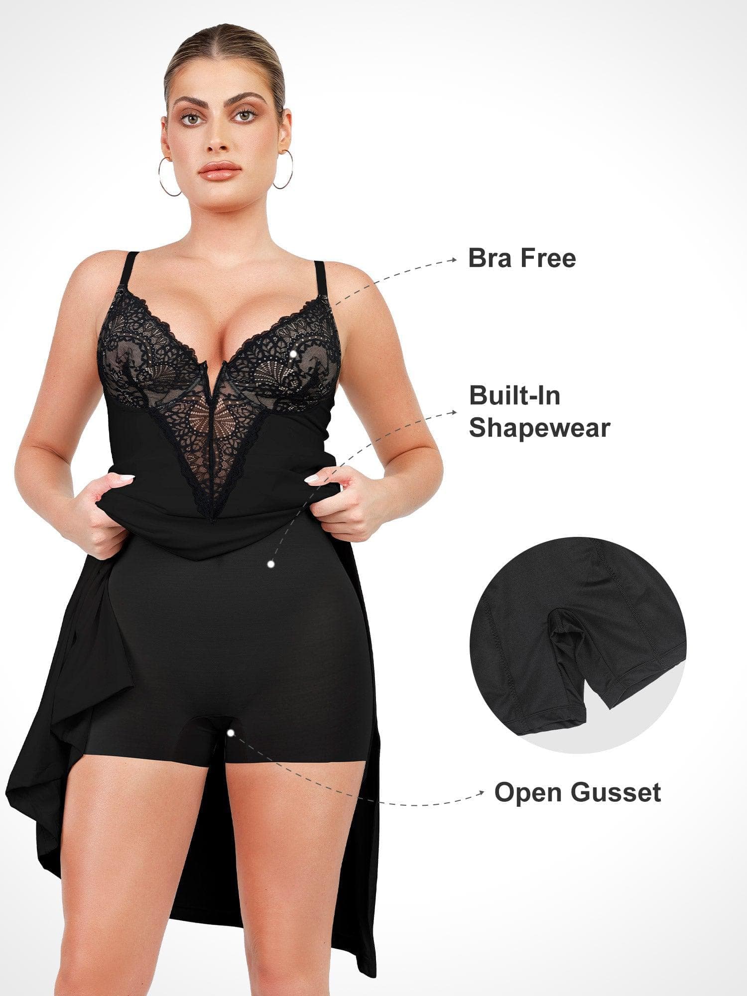Built-In Shapewear Lace Bodysuit Or Jumpsuit Or Dress - Image 22