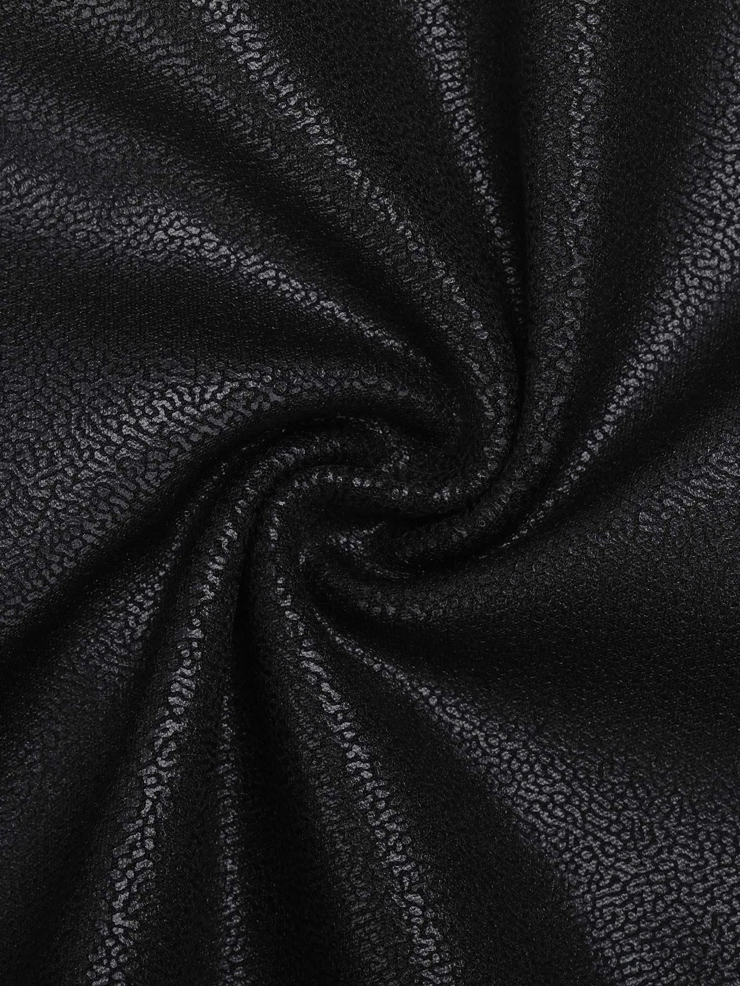 Shapewear Sculpting Faux Leather Zip Front Midi Dress - Image 30