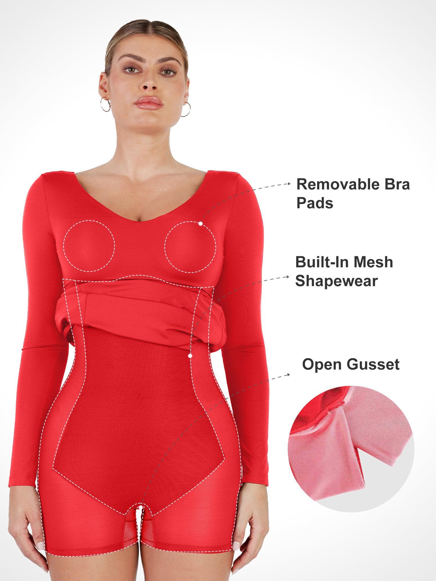 The Shapewear Dresses Long Sleeve Split - Image 16