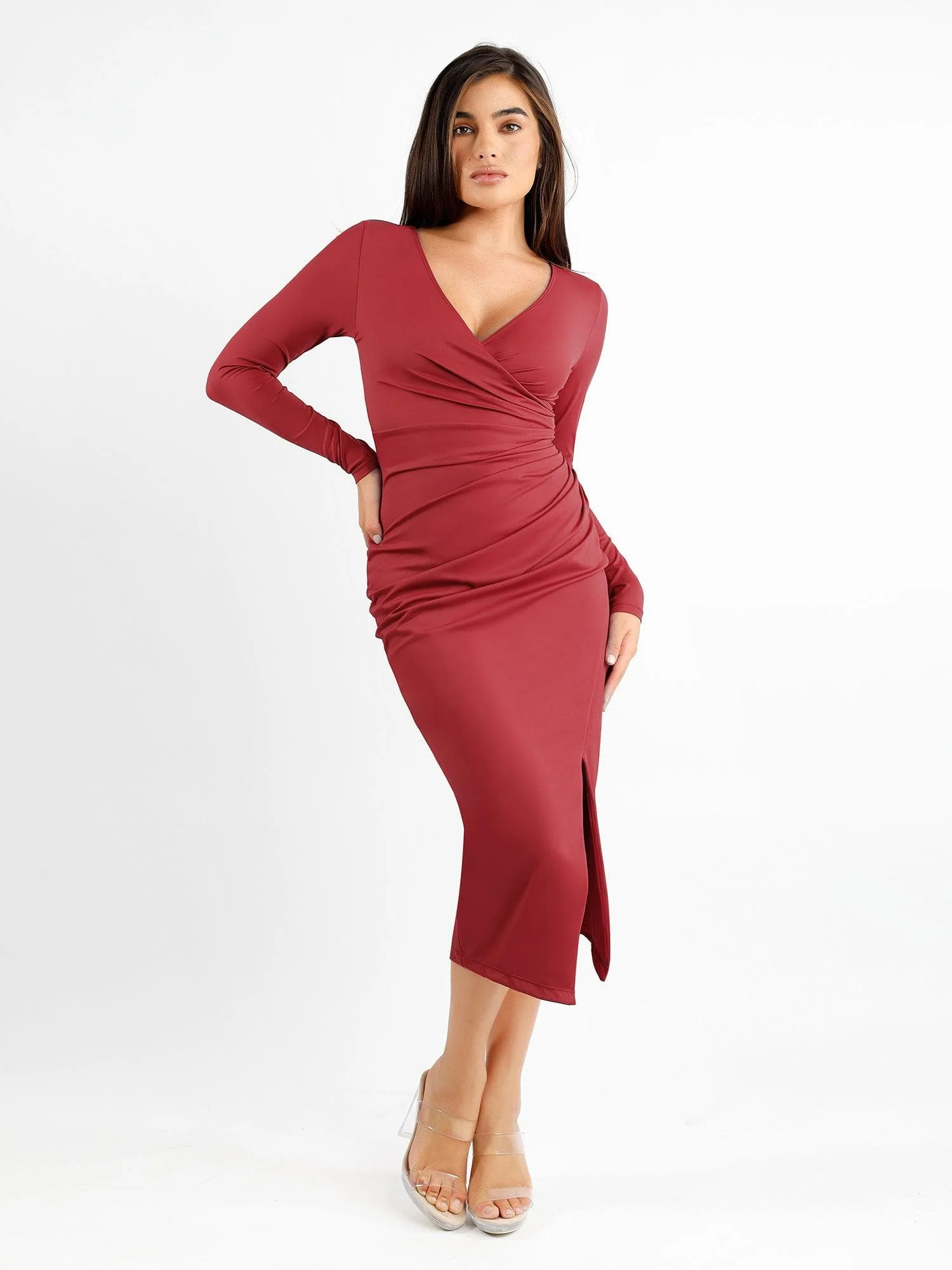 The Shapewear Dresses Long Sleeve Split - Image 45