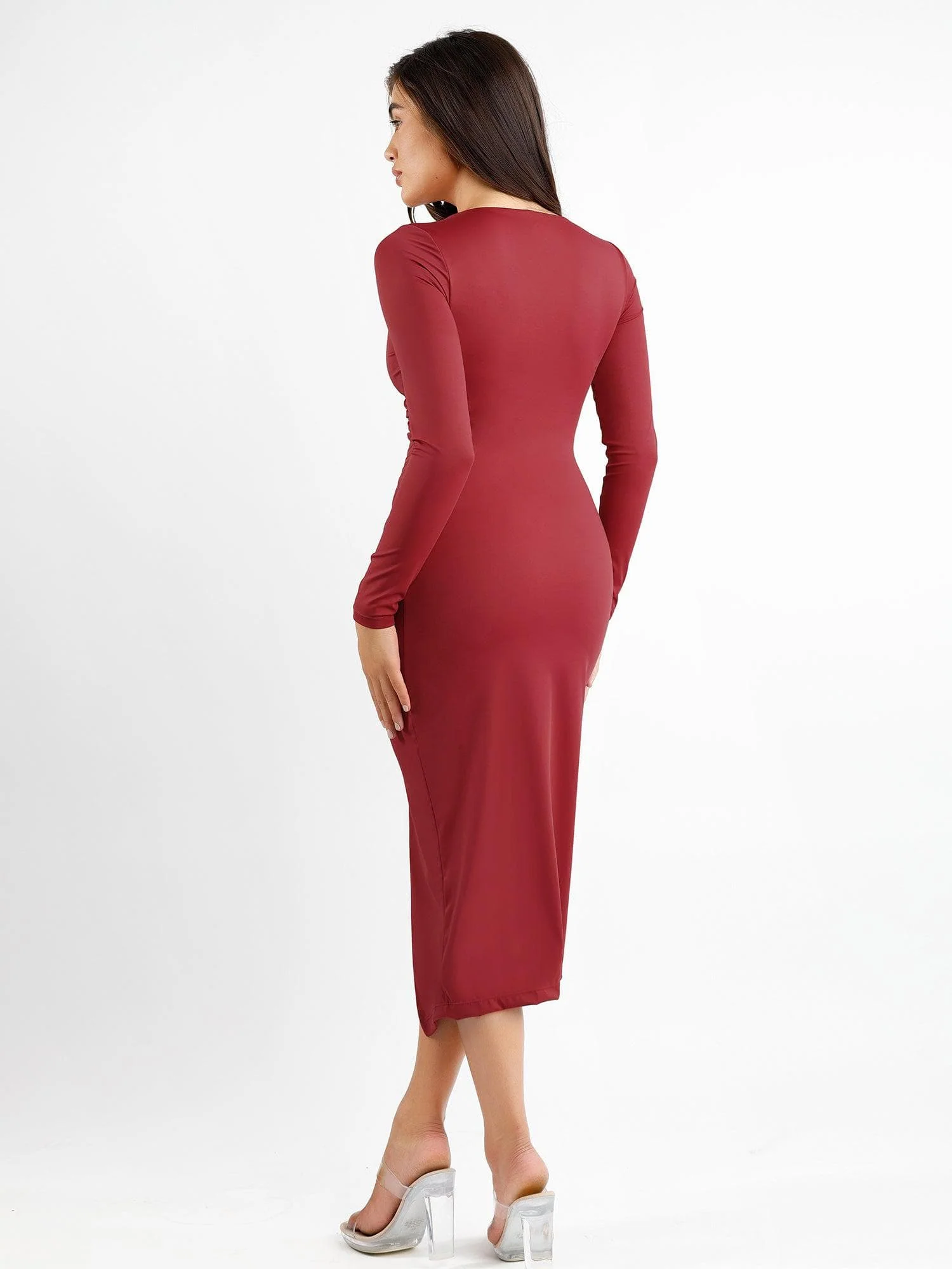 The Shapewear Dresses Long Sleeve Split - Image 48