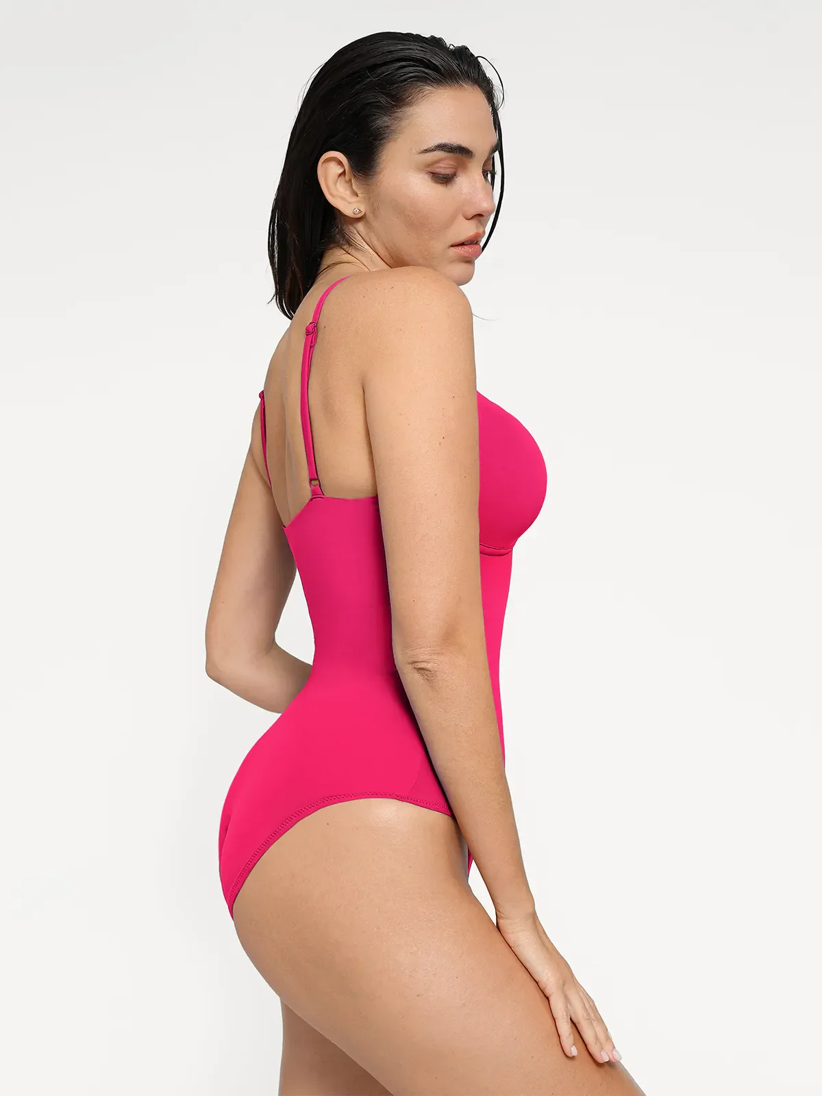 Shapewear Plunging V Slimming One-Piece Swimsuit - Image 12
