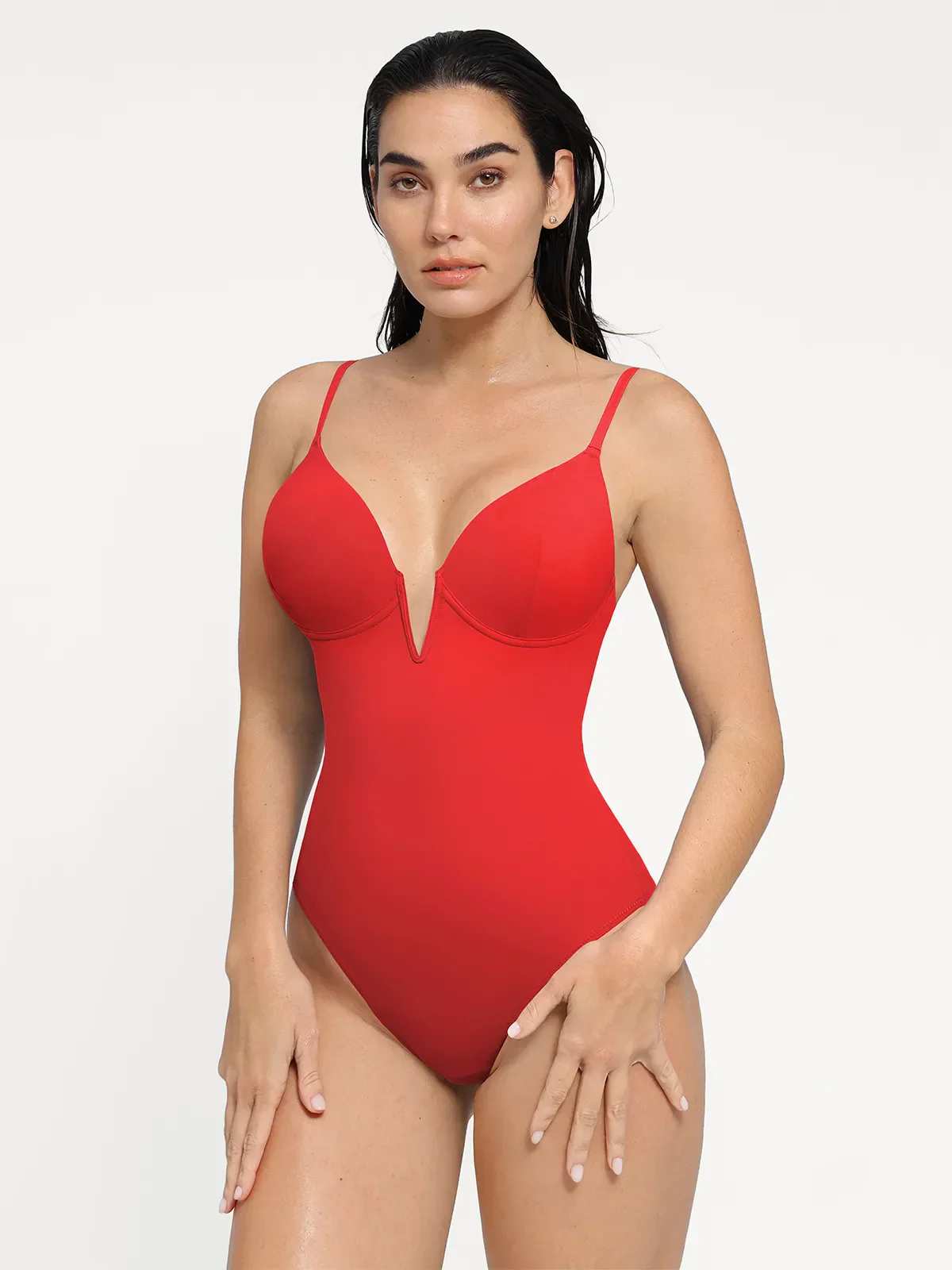 Shapewear Plunging V Slimming One-Piece Swimsuit - Image 22