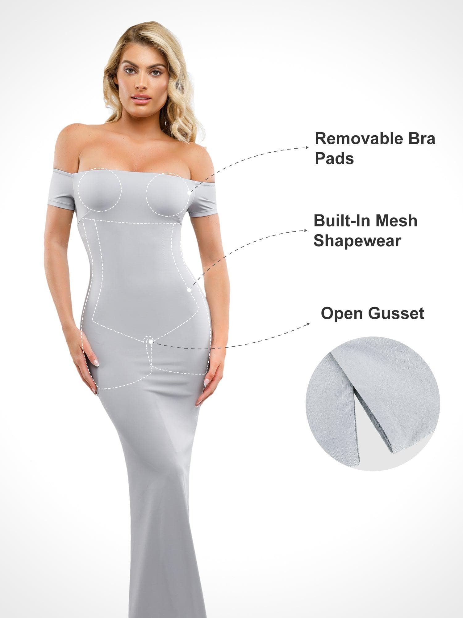 The Shapewear Dresses Off Shoulder - Image 11