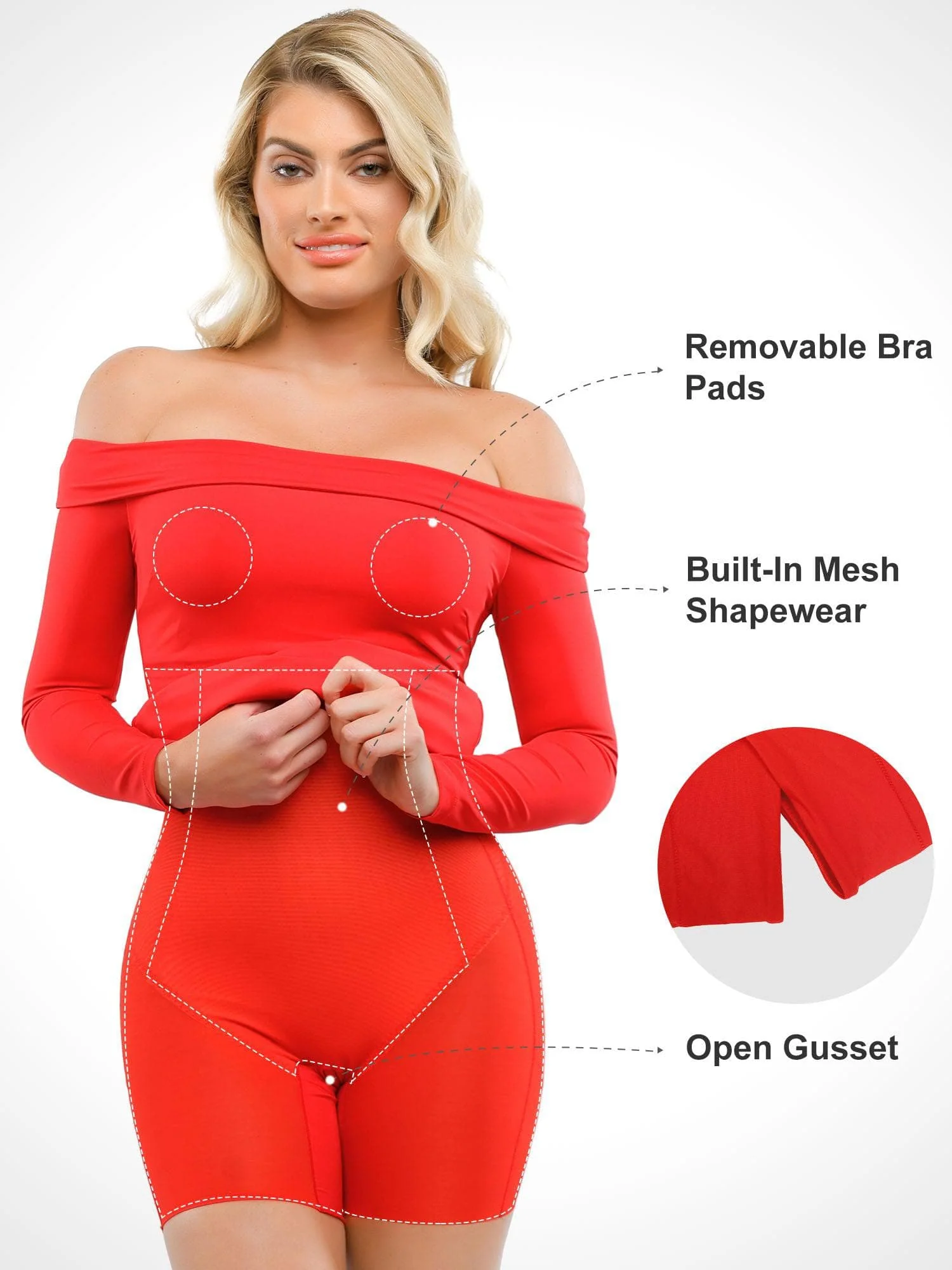 The Shapewear Dresses Off Shoulder - Image 55