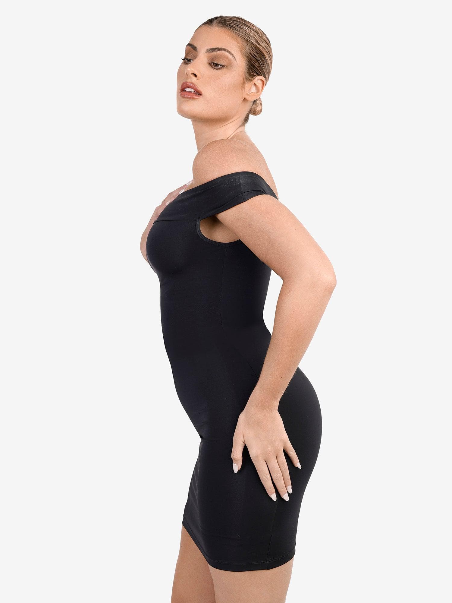 Shapewear Off-the-Shoulder Bodycon Mini Dress - Image 3