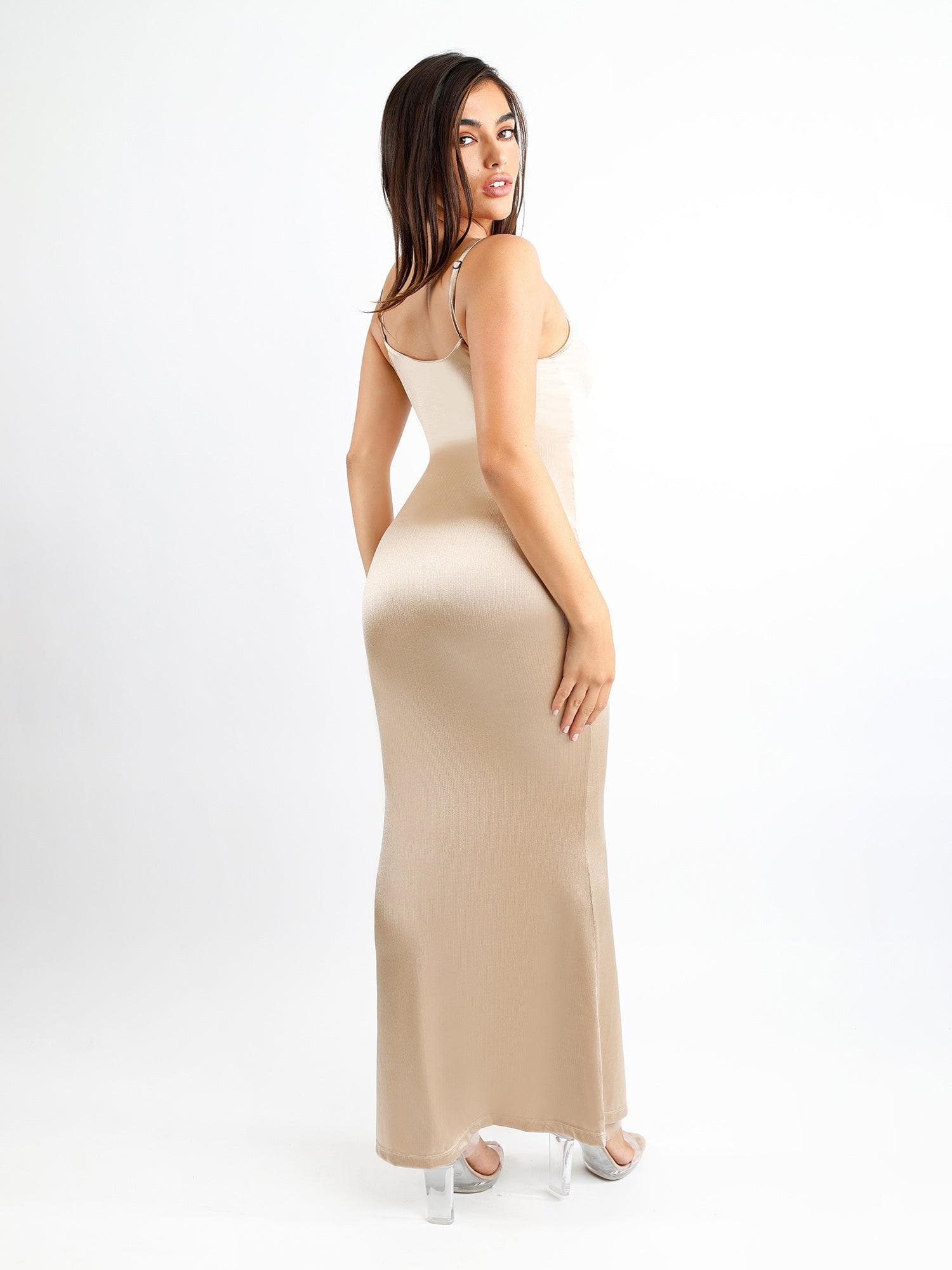Shapewear Solid Shine Slimming Maxi Dresses or Bodysuit - Image 27