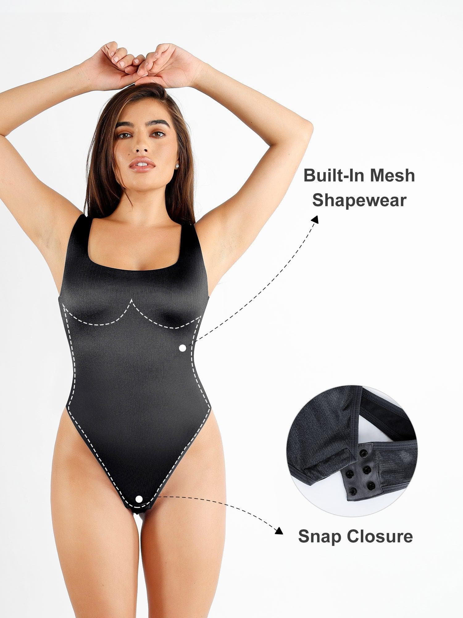 Shapewear Solid Shine Slimming Maxi Dresses or Bodysuit - Image 43