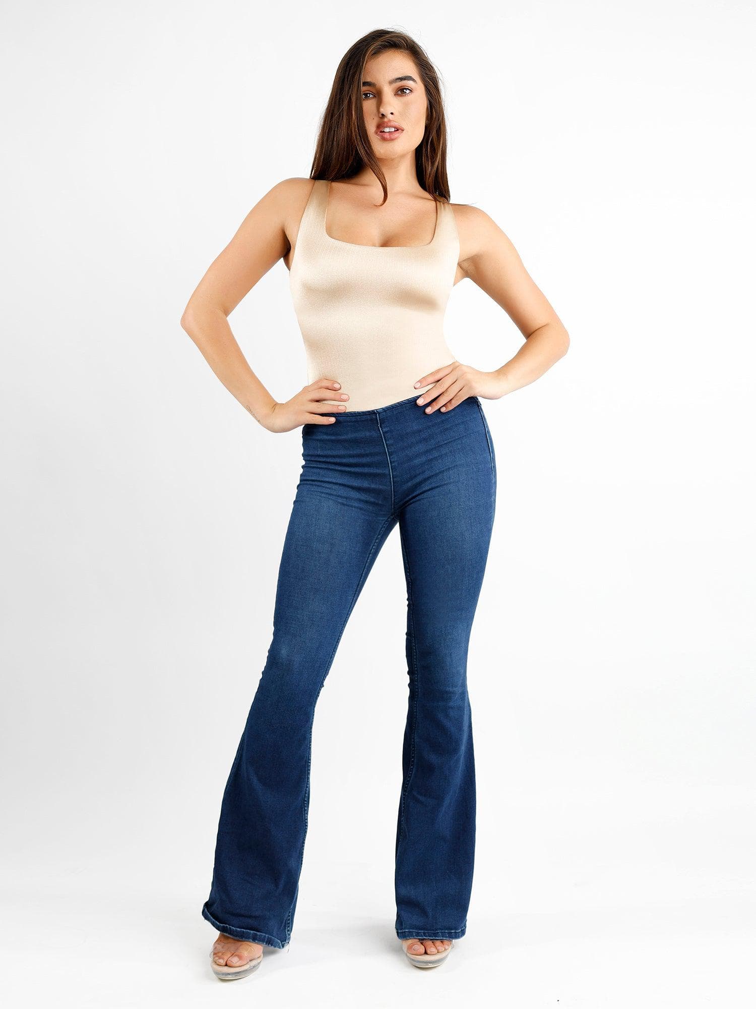 Shapewear Solid Shine Slimming Maxi Dresses or Bodysuit - Image 52