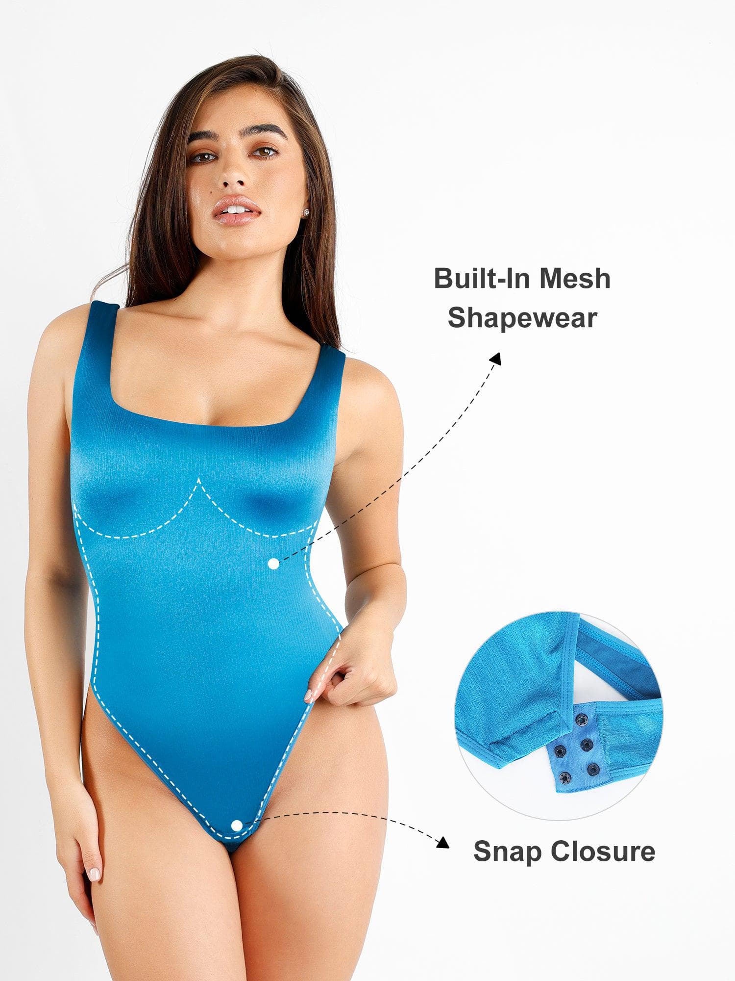 Shapewear Solid Shine Slimming Maxi Dresses or Bodysuit - Image 54