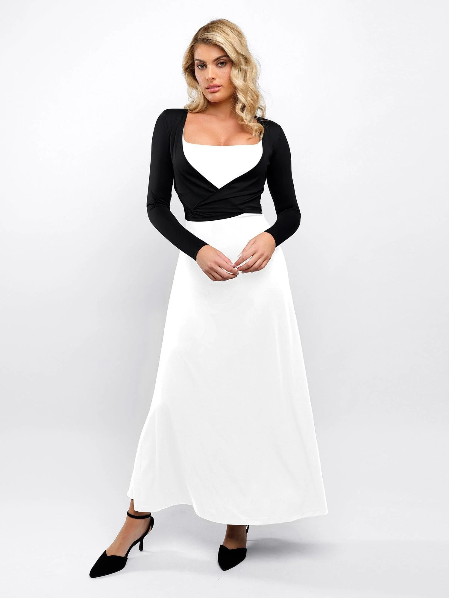 Shapewear Sleeveless A-Line Maxi or Wrap Cardigan or Set - Image 11