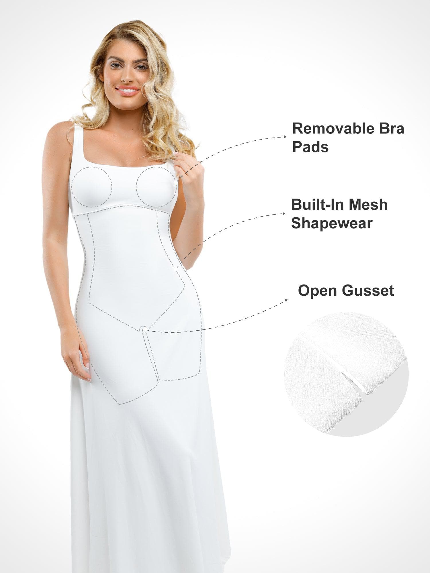 Shapewear Sleeveless A-Line Maxi or Wrap Cardigan or Set - Image 6