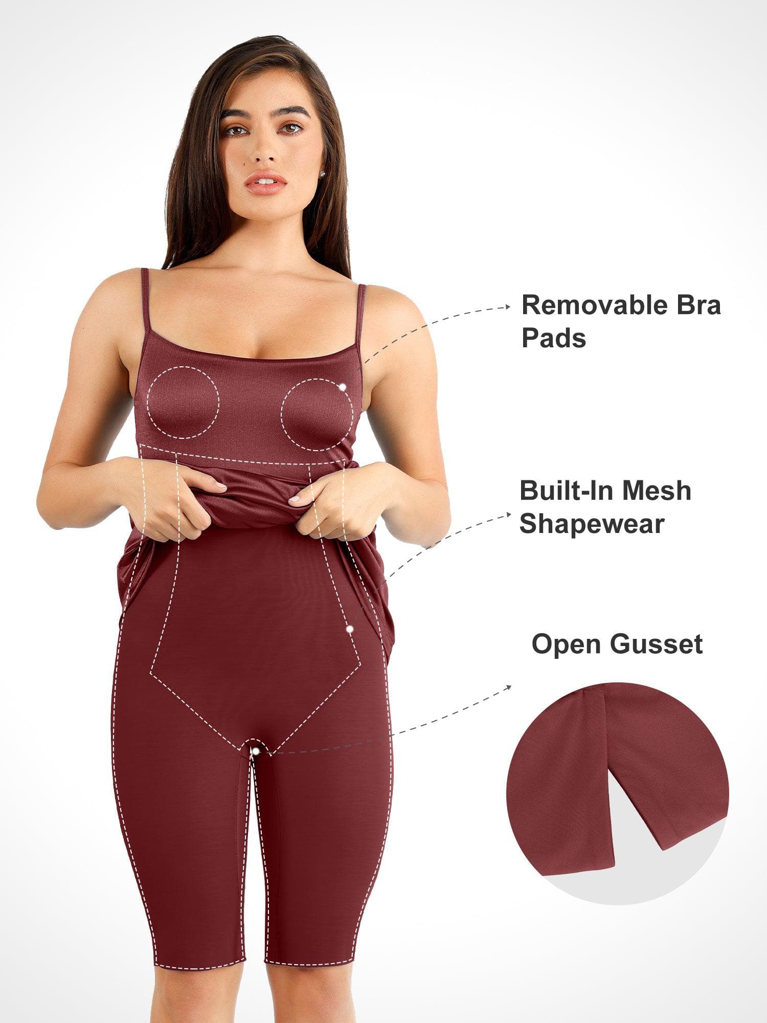Shapewear Shine Slimming Tummy Control Maxi Slip Dress - Image 14