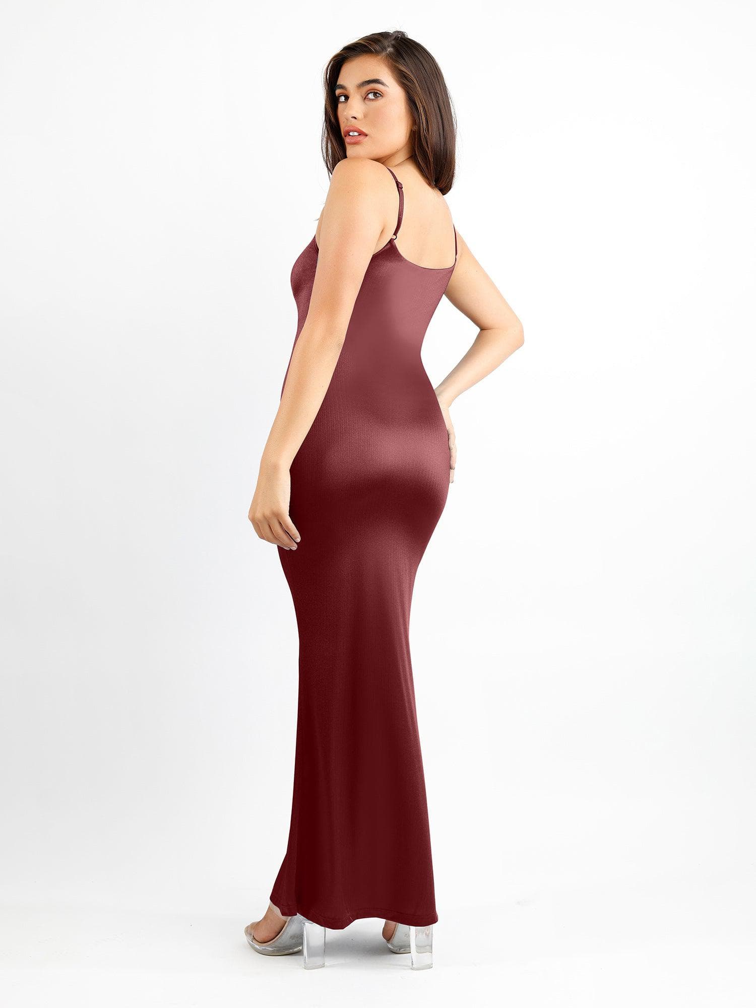 Shapewear Shine Slimming Tummy Control Maxi Slip Dress - Image 16