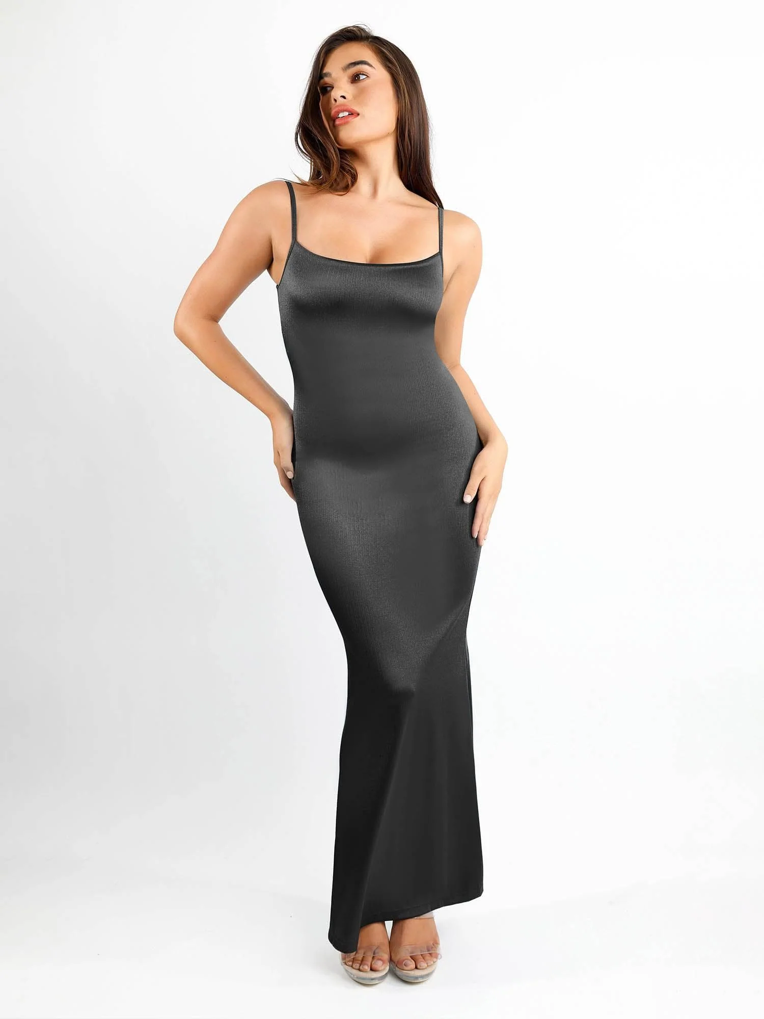 Shapewear Shine Slimming Tummy Control Maxi Slip Dress - Image 20