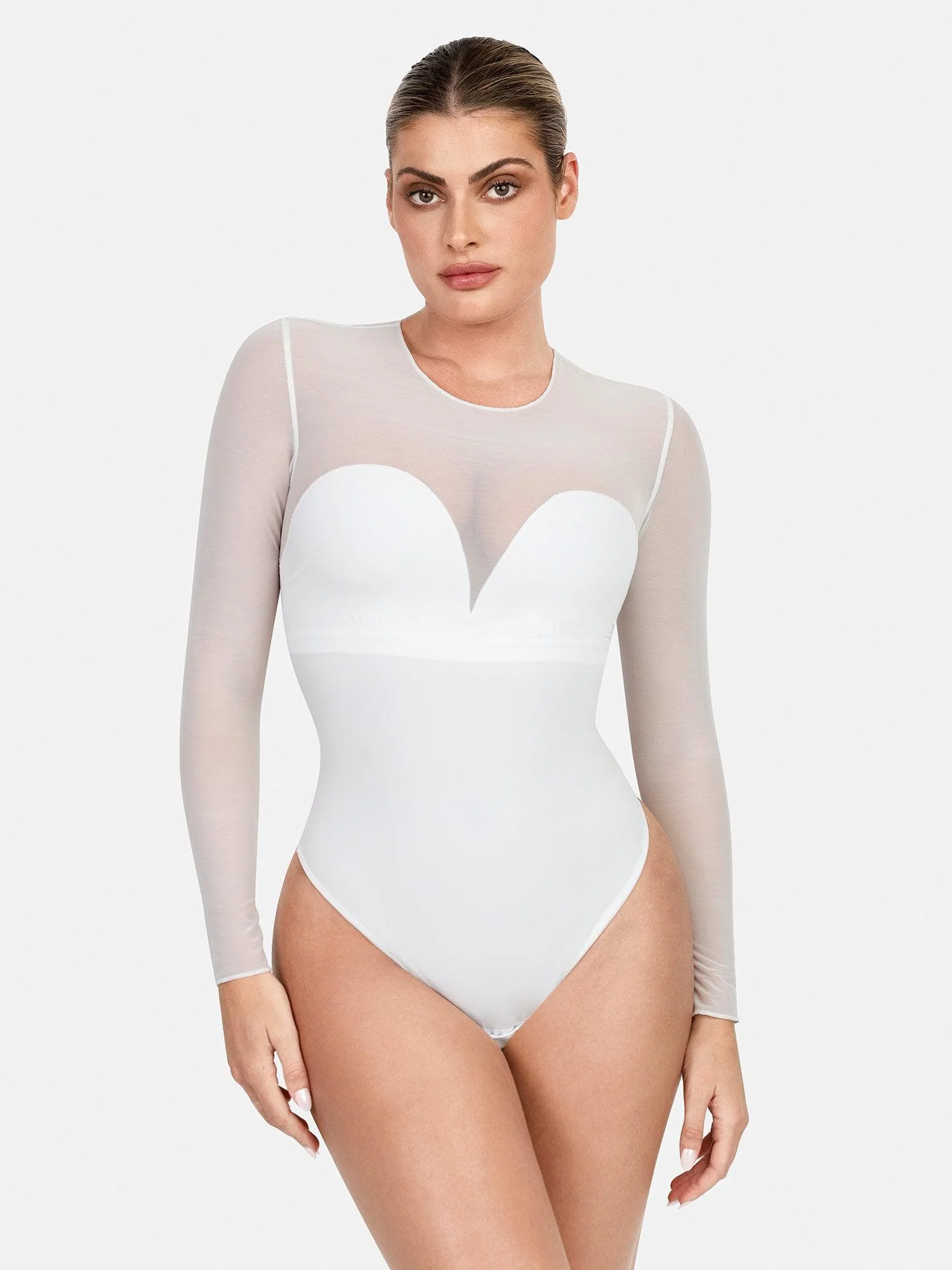 Built-In Shapewear Thong Bodysuits Or Split Midi Skirt - Image 44
