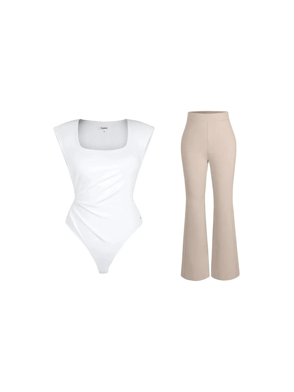 Day To Night Set Tummy Control Bodysuit Built-in Shapewear Pants - Image 6