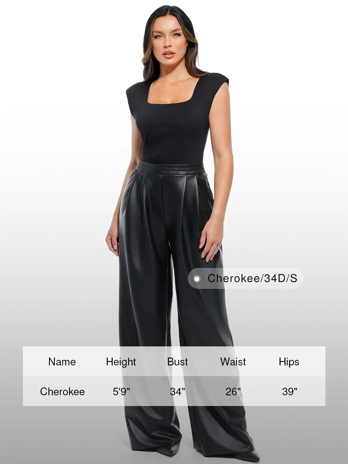 Faux Leather High Waisted Wide Leg Pants - Image 9