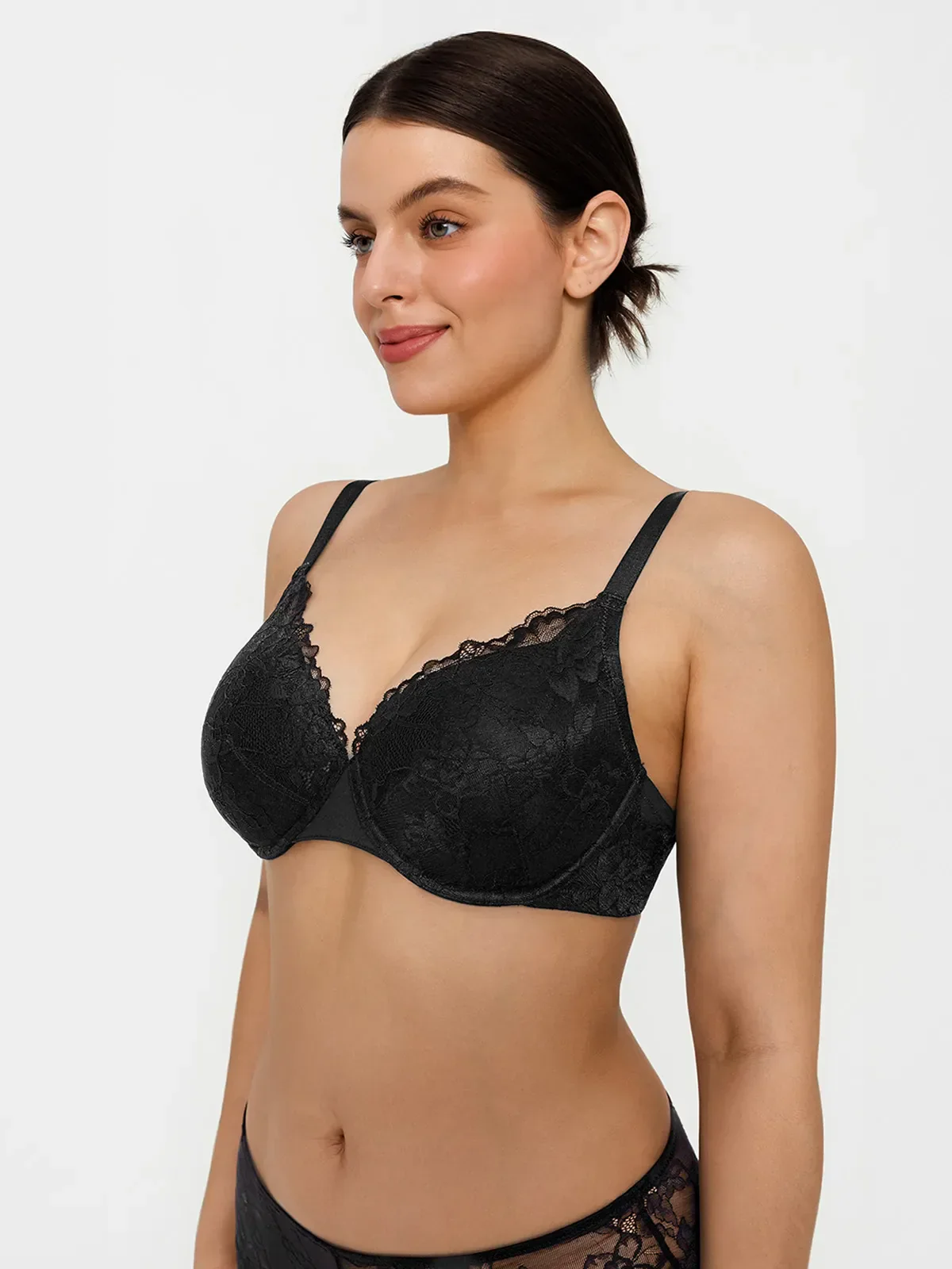 Lace Full-Cup Underwire Comfort Support Bra - Image 12