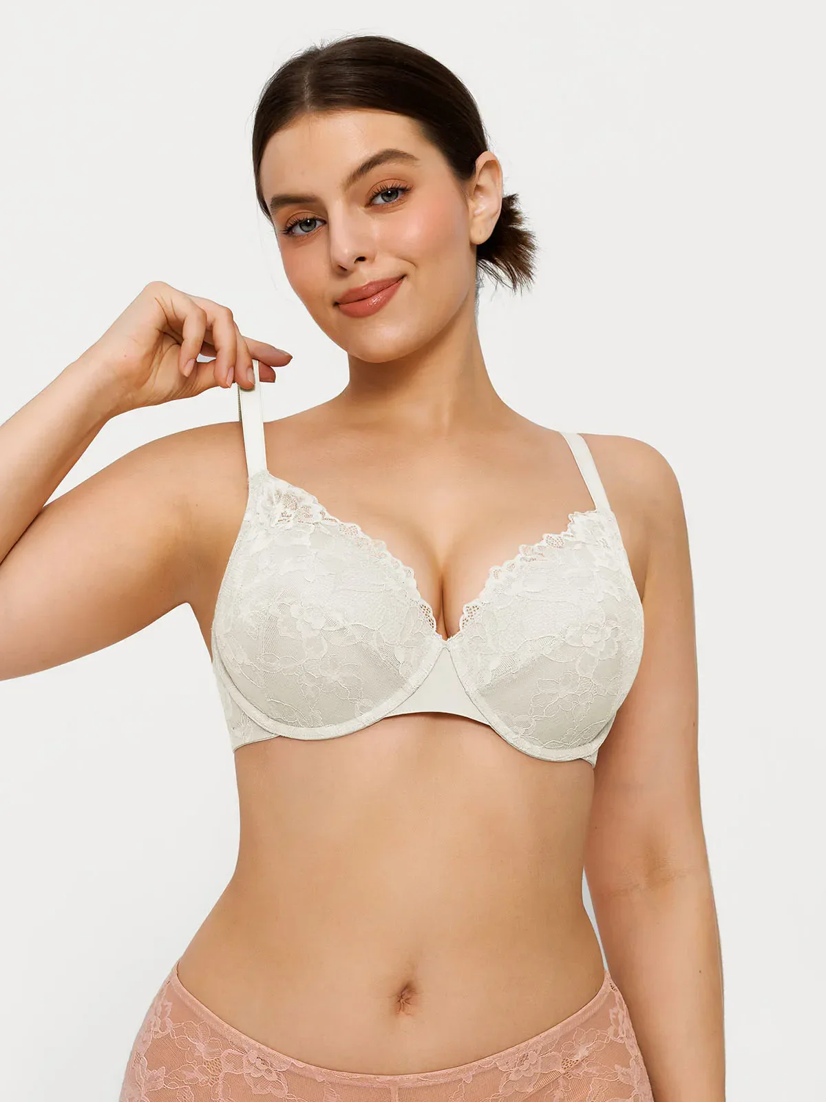 Lace Full-Cup Underwire Comfort Support Bra - Image 14