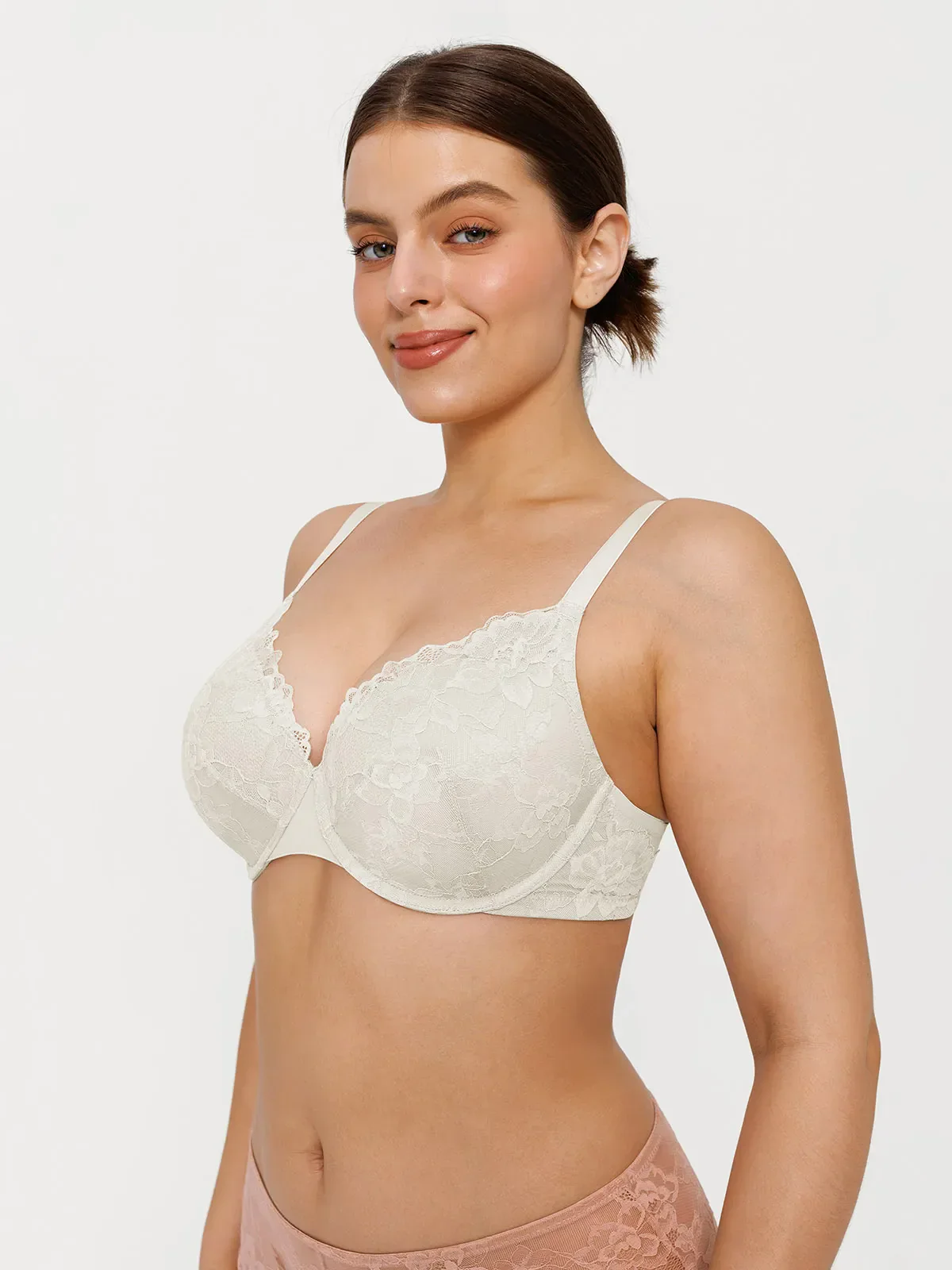 Lace Full-Cup Underwire Comfort Support Bra - Image 17
