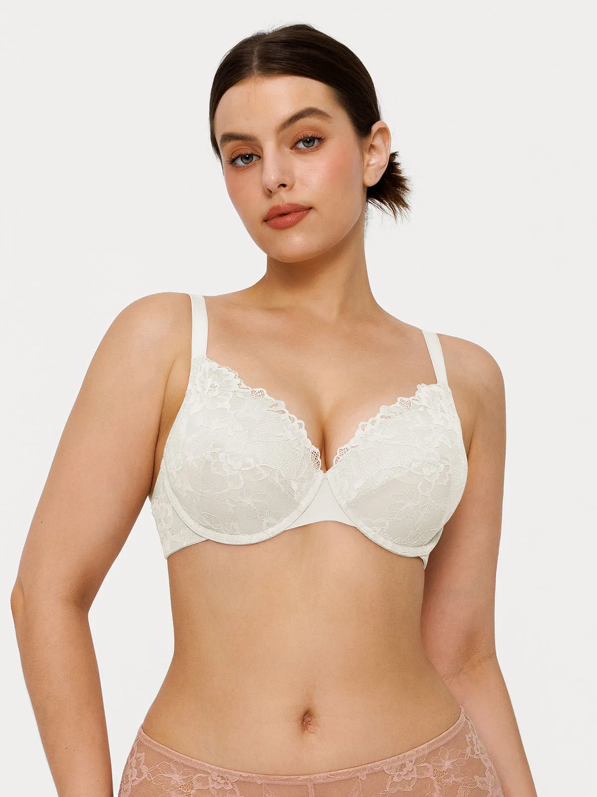 Lace Full-Cup Underwire Comfort Support Bra - Image 18