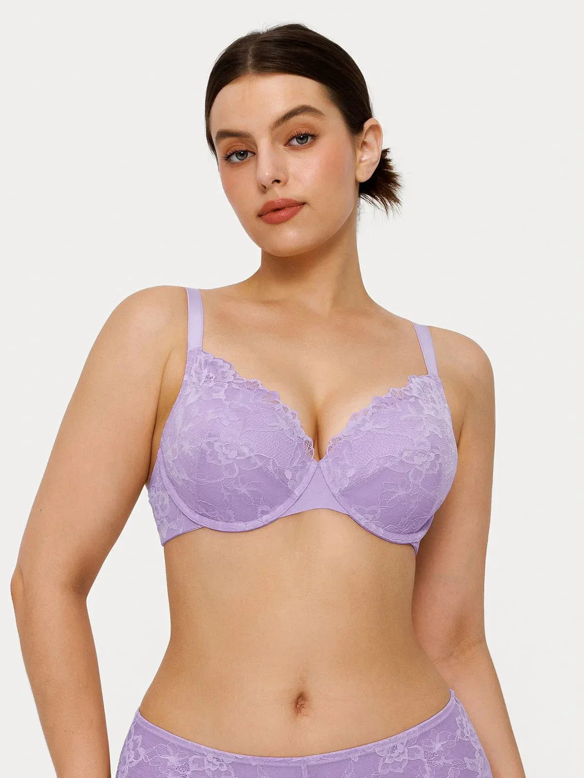 Lace Full-Cup Underwire Comfort Support Bra - Image 23