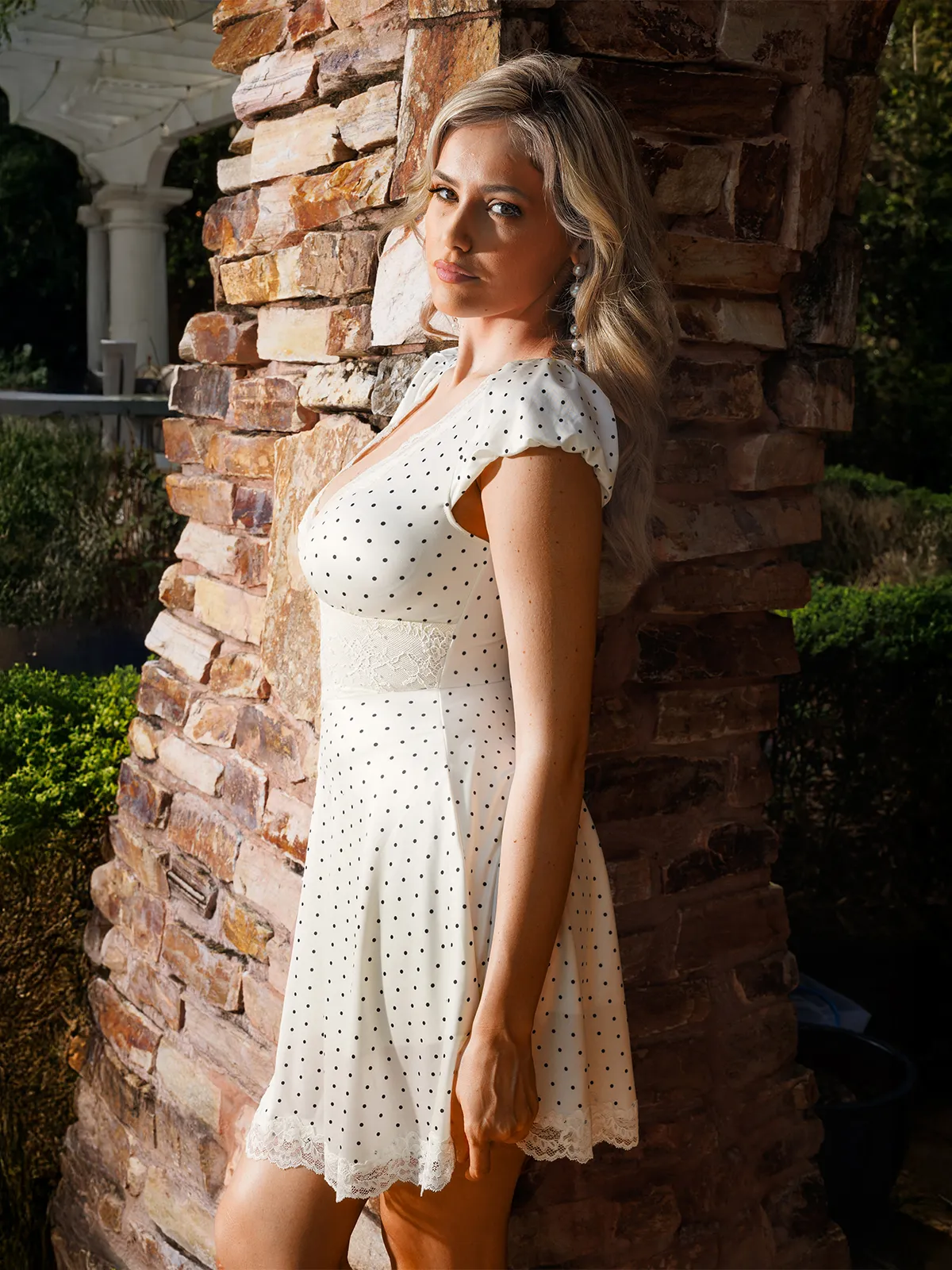 Lace Trim Sculpting Fit & Flare Mini Dress - Image 19
