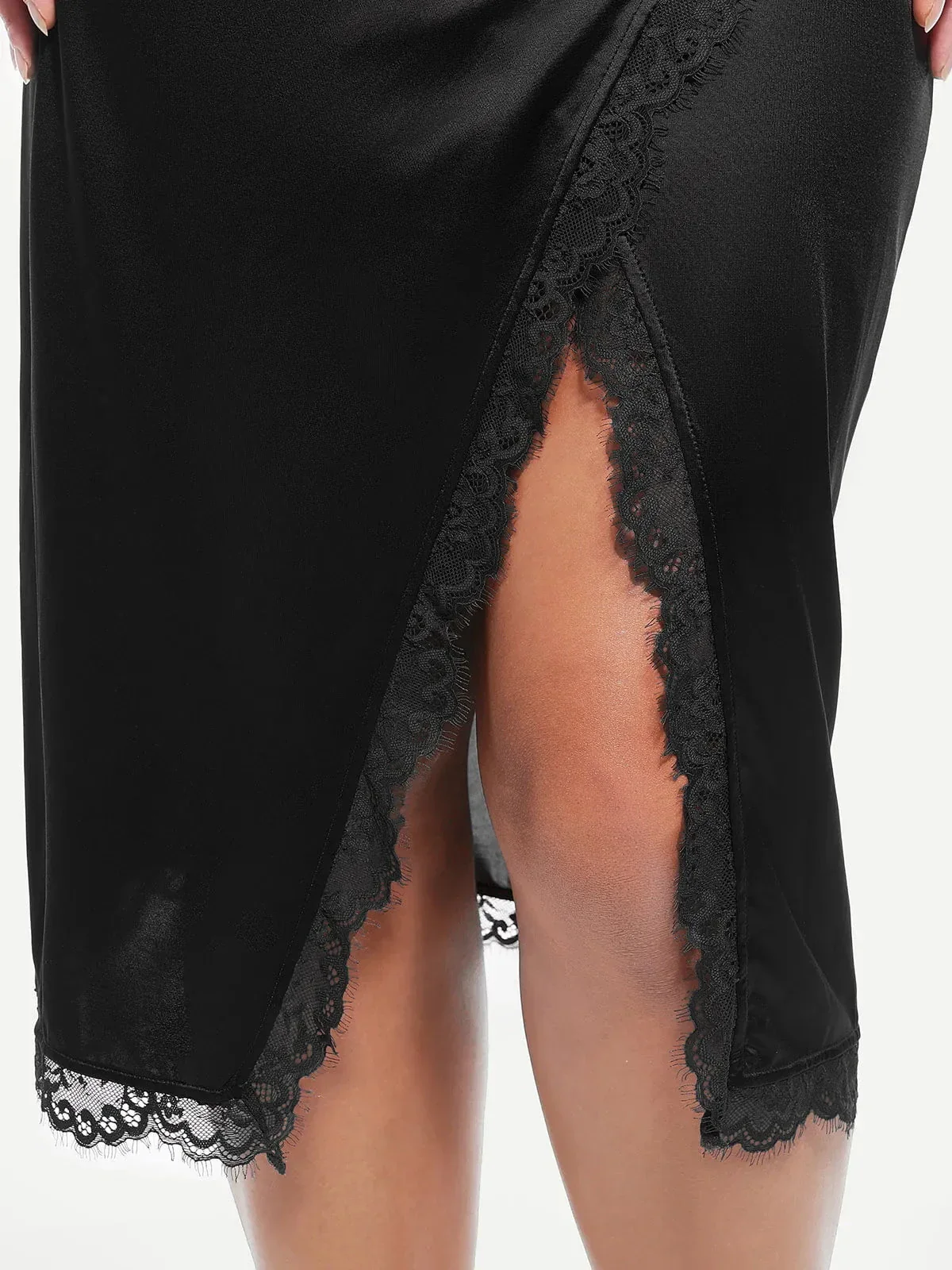 Lace Trim Sculpting Floral-Print Midi Dress - Image 38