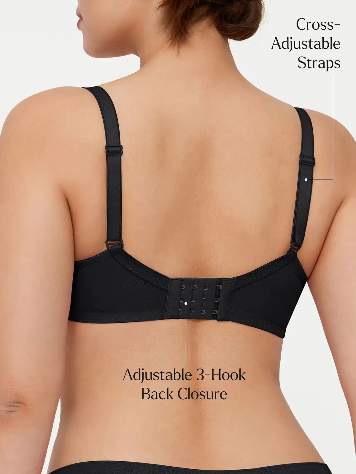 Lightweight Underwire Minimizer Lace Mesh Bra - Image 14