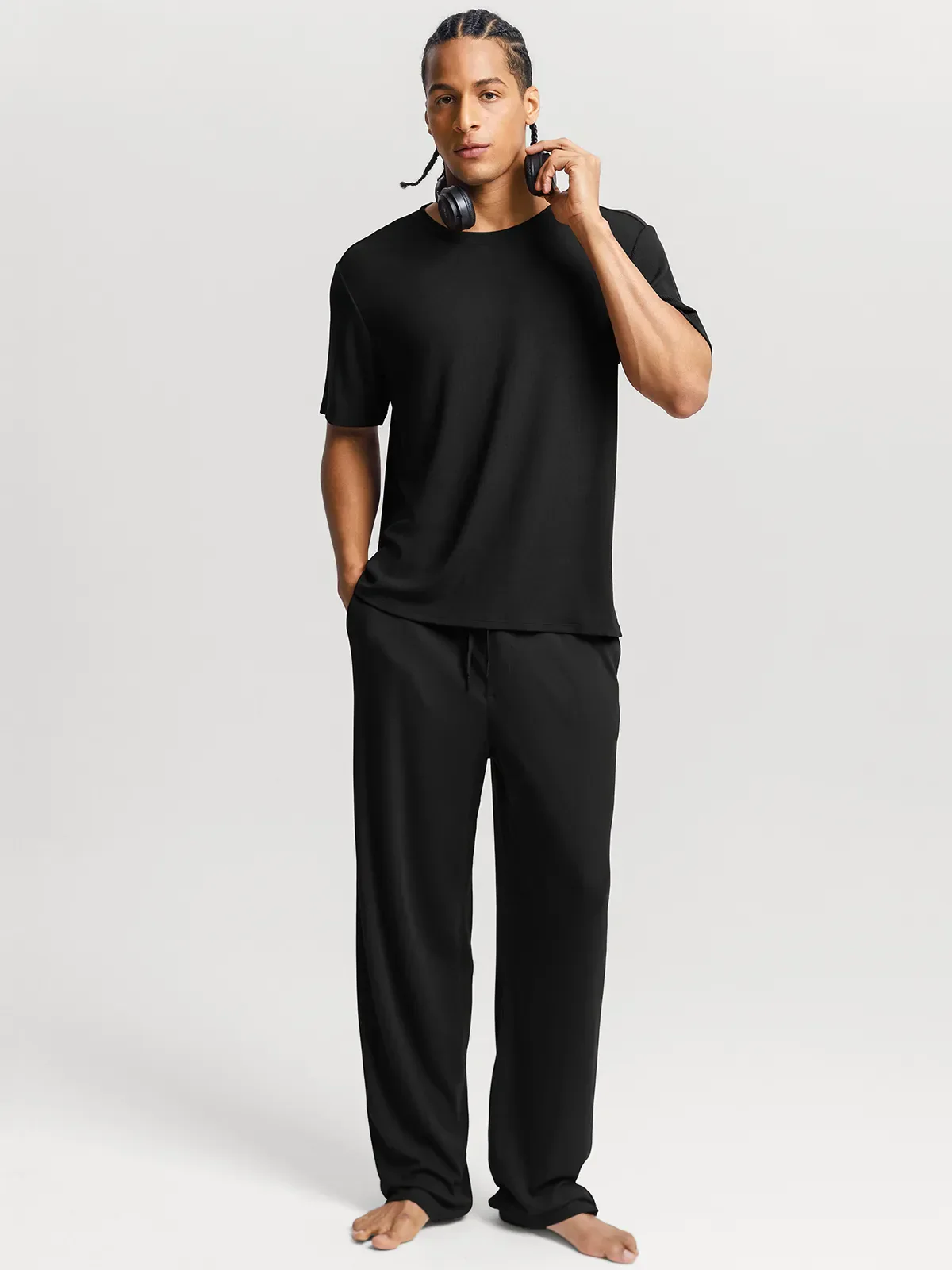 Men's Modal Short Sleeve & Pant PJ Set