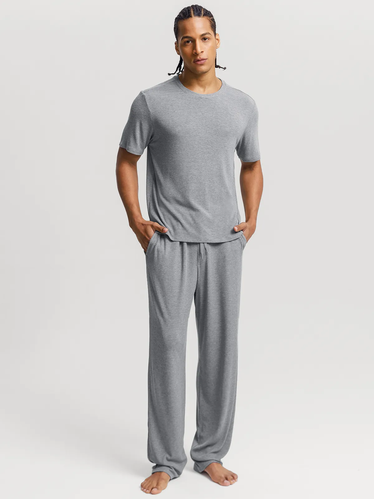 Men's Modal Short Sleeve & Pant PJ Set - Image 10