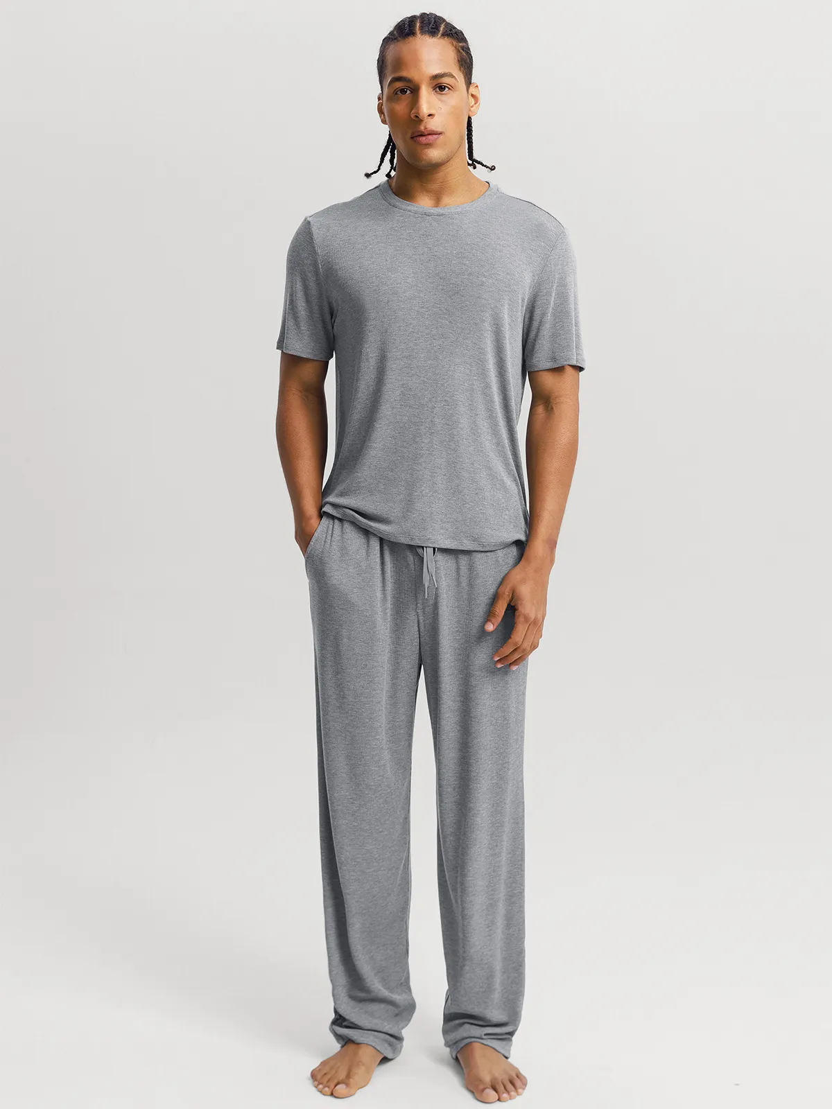 Men's Modal Short Sleeve & Pant PJ Set - Image 14