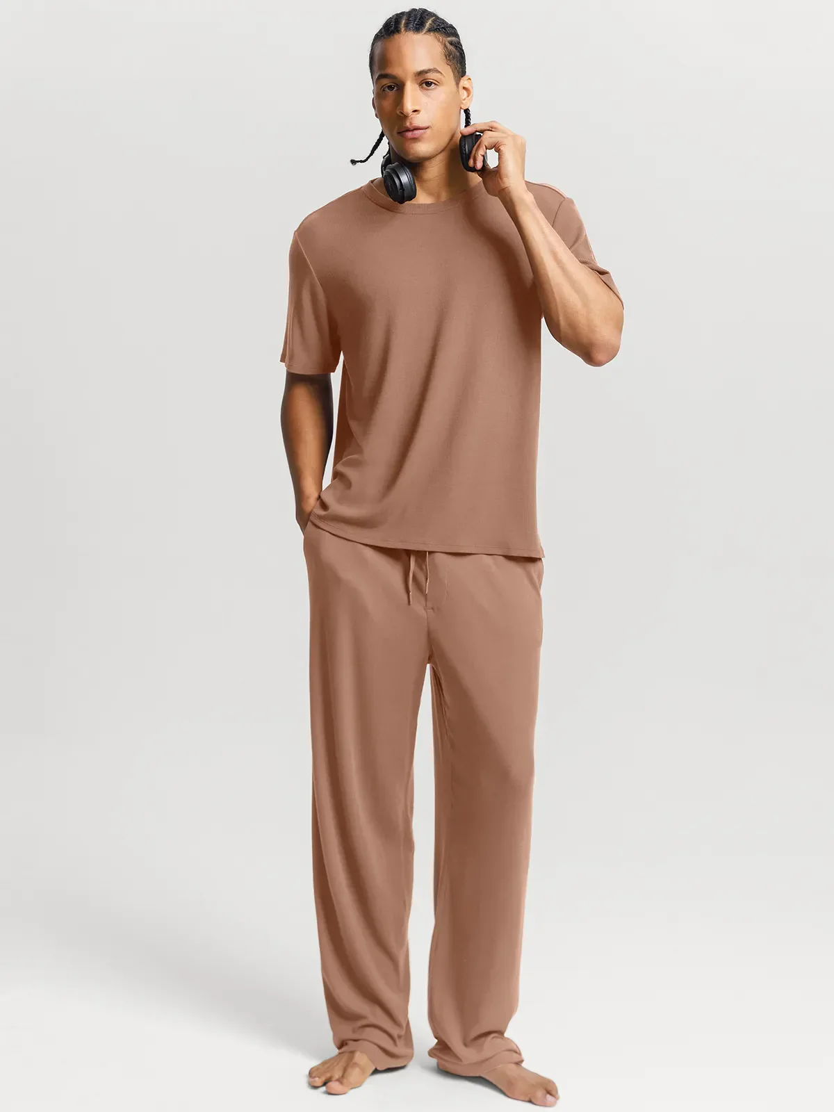 Men's Modal Short Sleeve & Pant PJ Set - Image 18