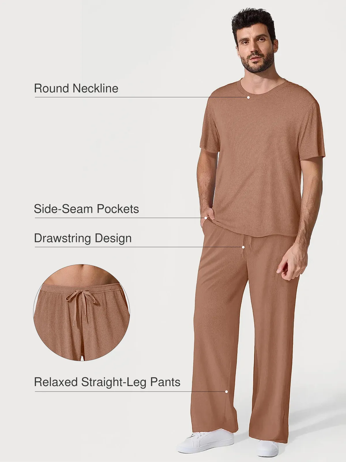 Men's Modal Short Sleeve & Pant PJ Set - Image 19