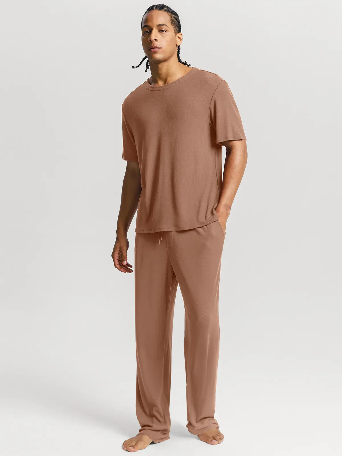 Men's Modal Short Sleeve & Pant PJ Set - Image 21