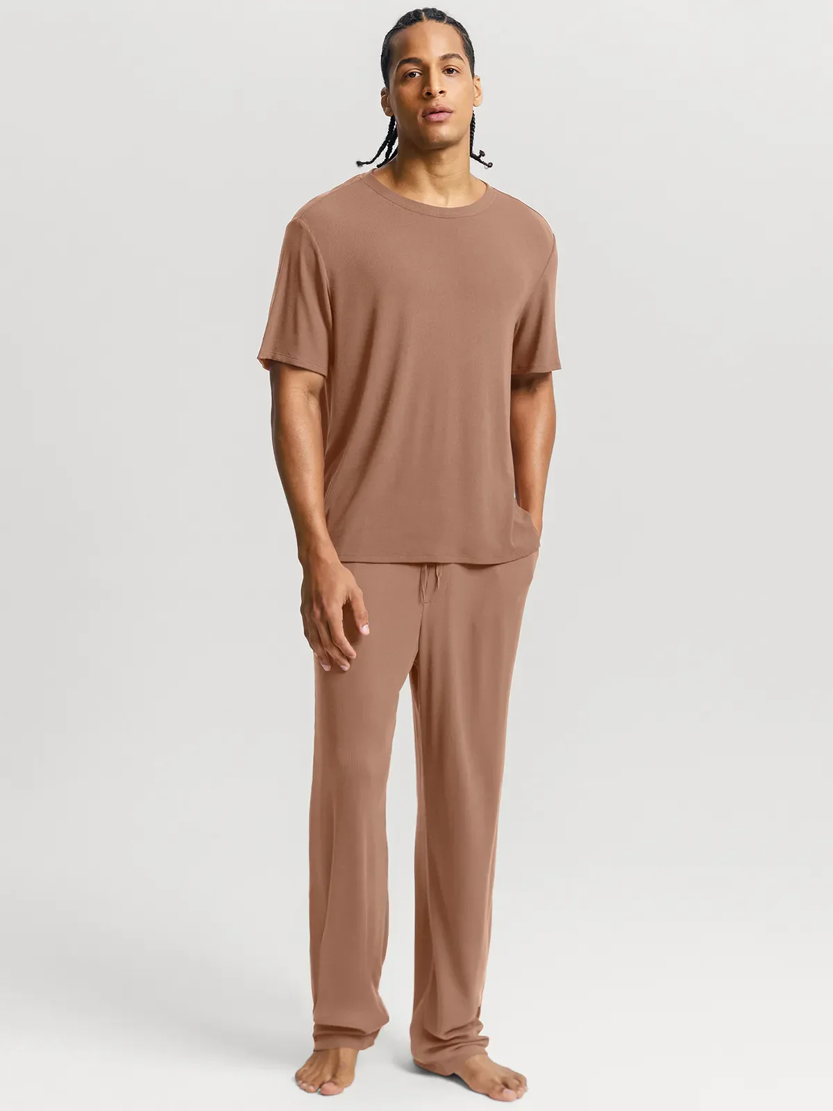 Men's Modal Short Sleeve & Pant PJ Set - Image 22