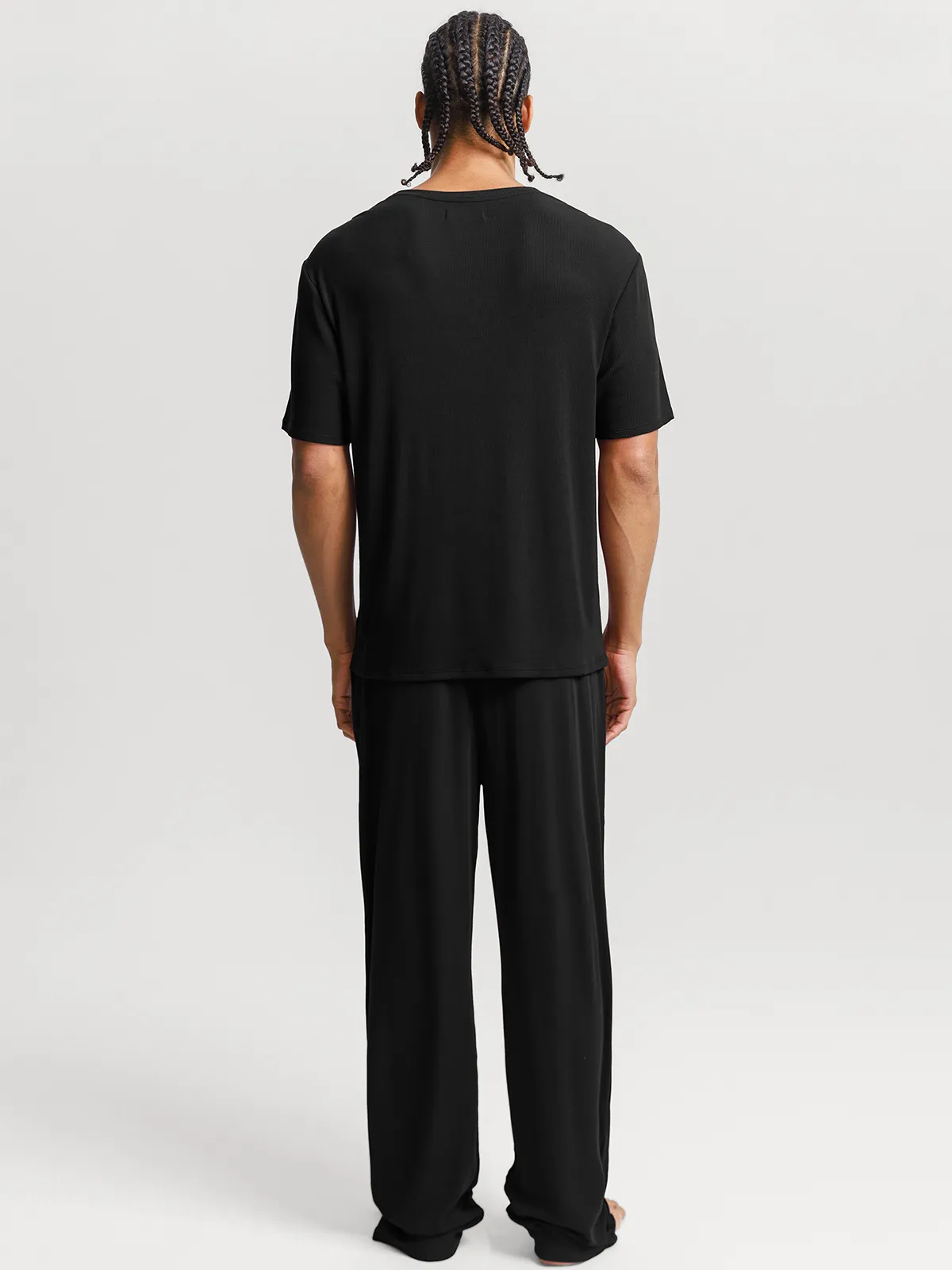 Men's Modal Short Sleeve & Pant PJ Set - Image 4