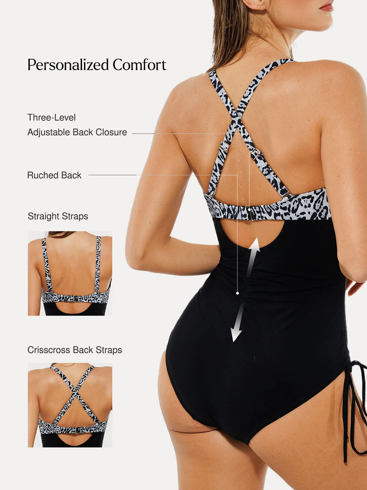 Mesh Inset Tie-Side Sculpting One-Piece Swimsuit - Image 17
