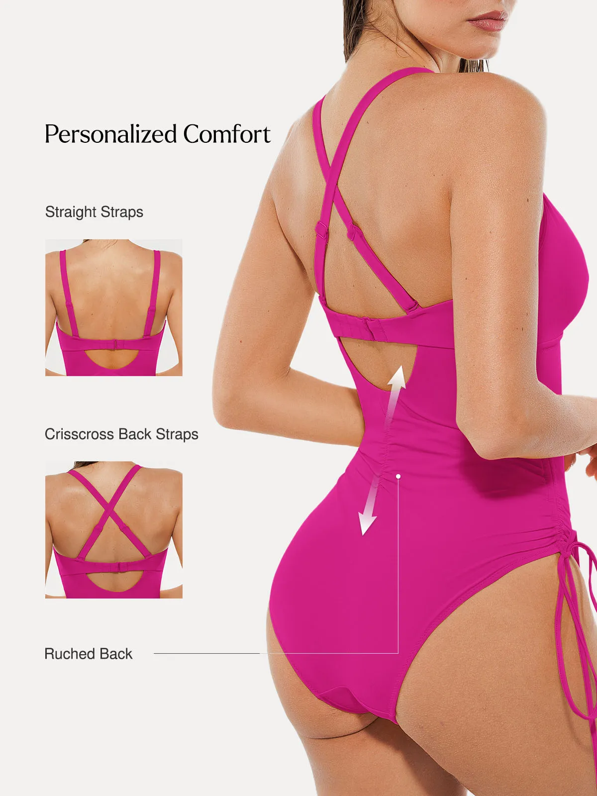 Mesh Inset Tie-Side Sculpting One-Piece Swimsuit - Image 44