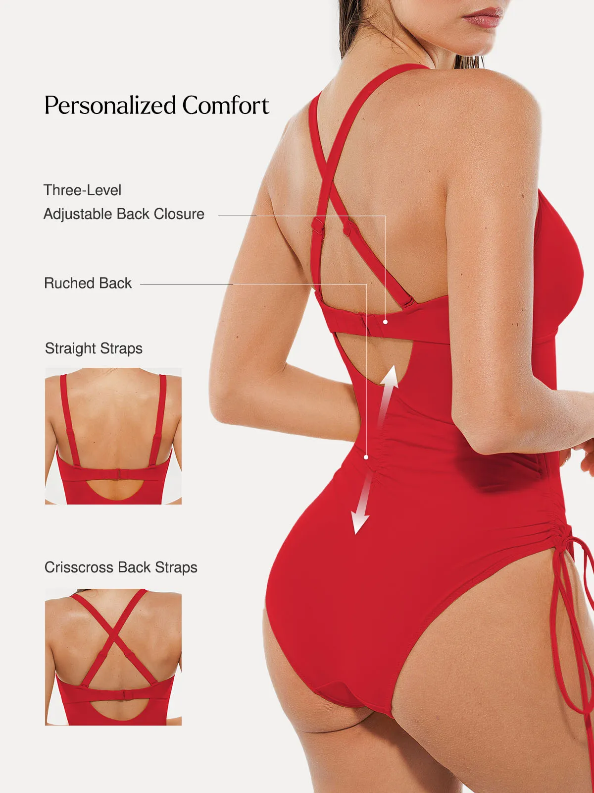 Mesh Inset Tie-Side Sculpting One-Piece Swimsuit - Image 6