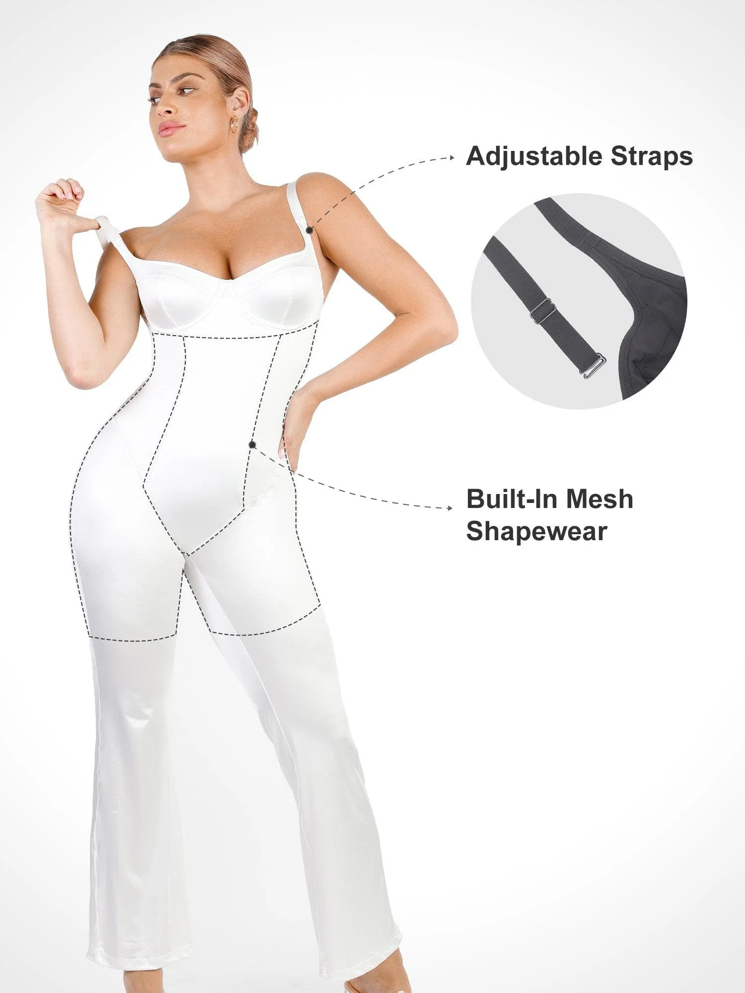 Metallic Shiny Shapewear Romper Or Jumpsuit - Image 6