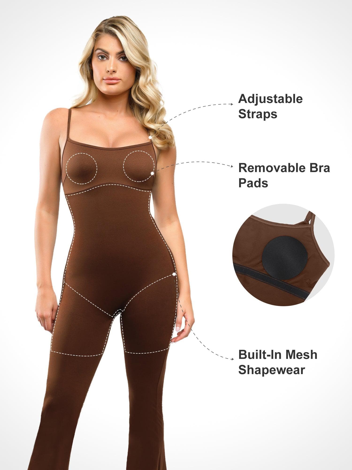 The Shapewear Jumpsuits One Piece Tummy Control - Image 9