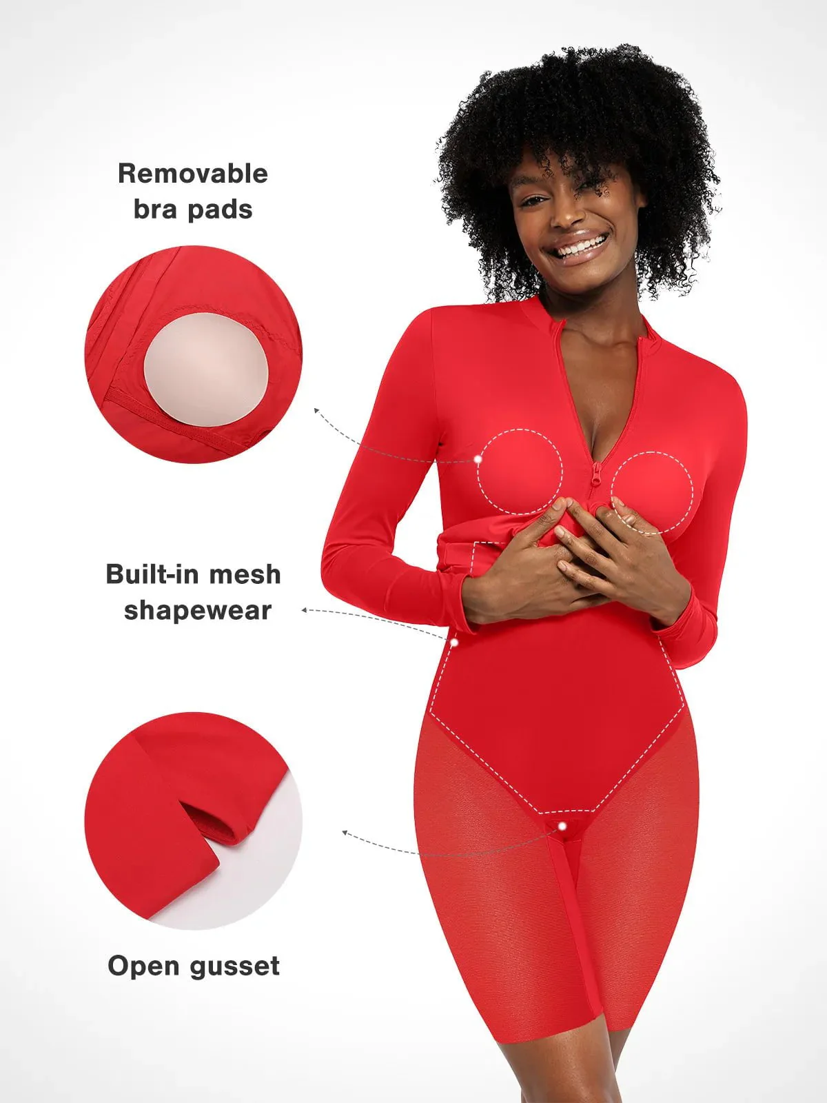 Redtag Thermal Shapewear Long Sleeve Mock Neck Midi Dress For Insiders - Image 8
